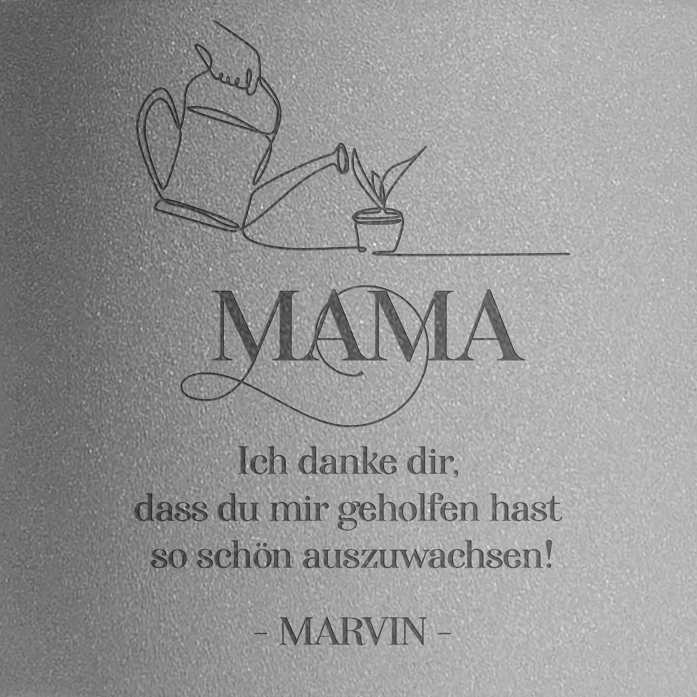 Gravierter Blumentopf für Mama – ein rührendes Geschenk