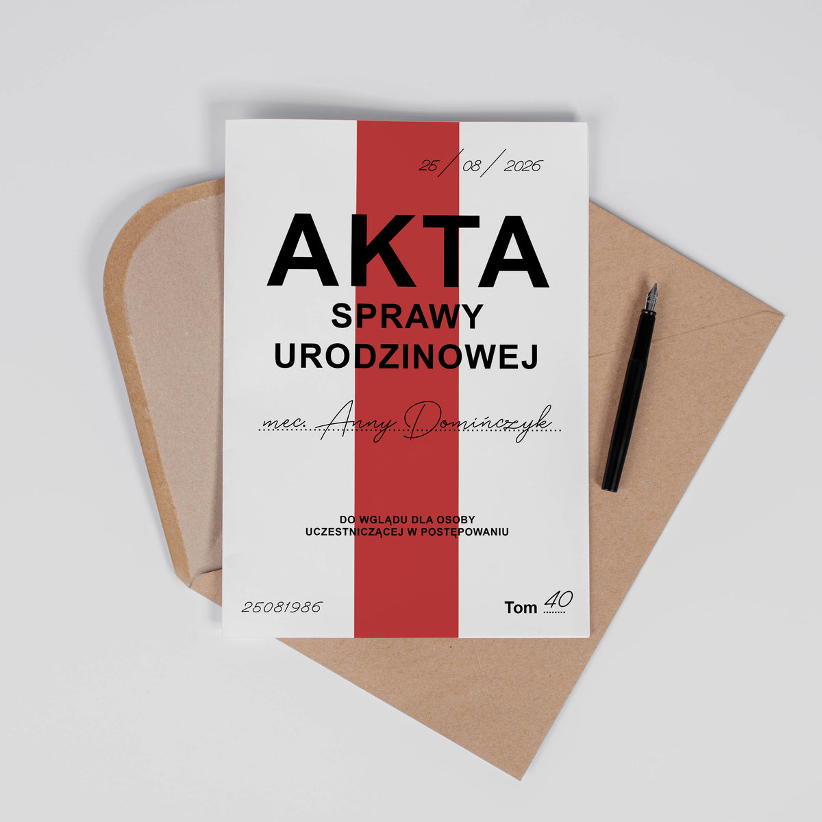 Śmieszna personalizowana kartka A4 - prezent na urodziny dla adwokata