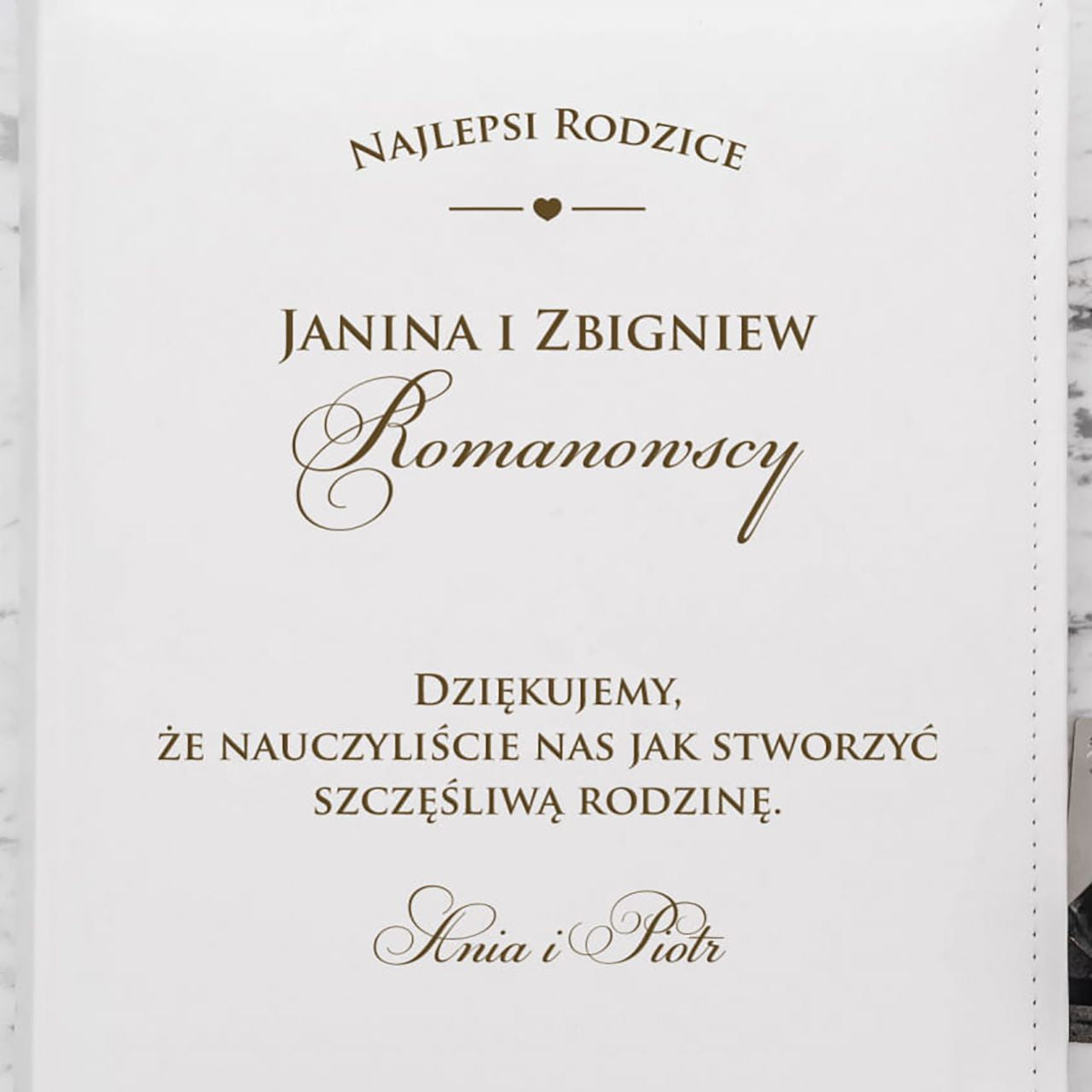 Personalizowany album na podziękowanie dla rodziców album ślubny dla rodziców podziękowanie dla rodziców 