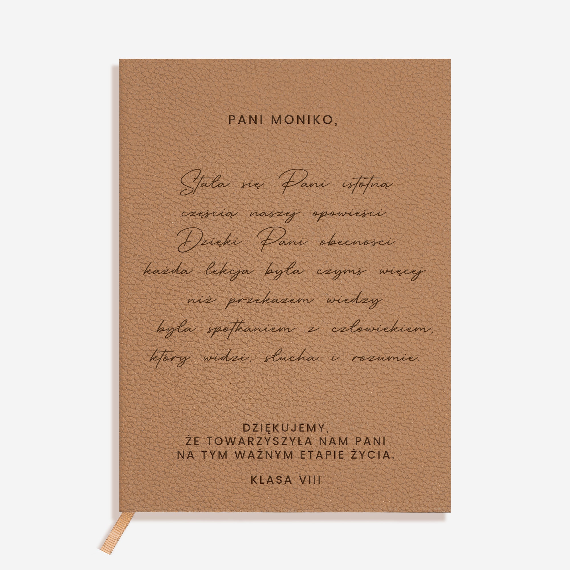 Grawerowany notes dla wychowawczyni - wyjątkowa pamiątka notes z grawerem prezent dla nauczyciela notes