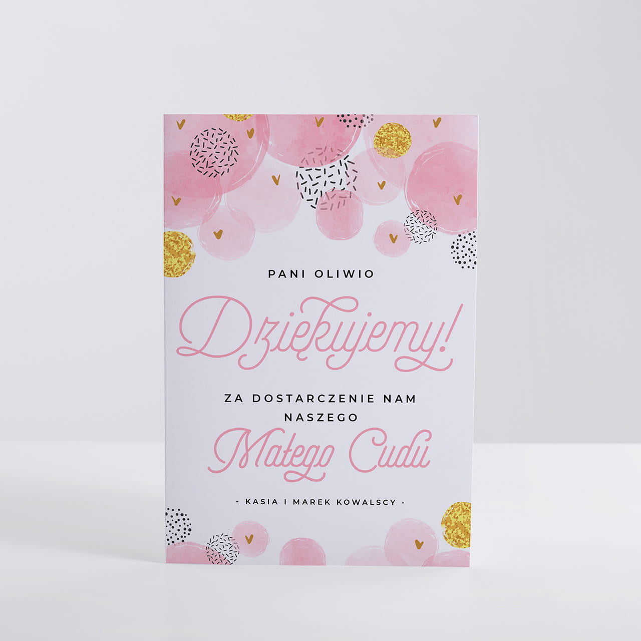 Personalizowana kartka dla położnej prezent dla położnej kartka personalizowana podziękowanie dla położnej