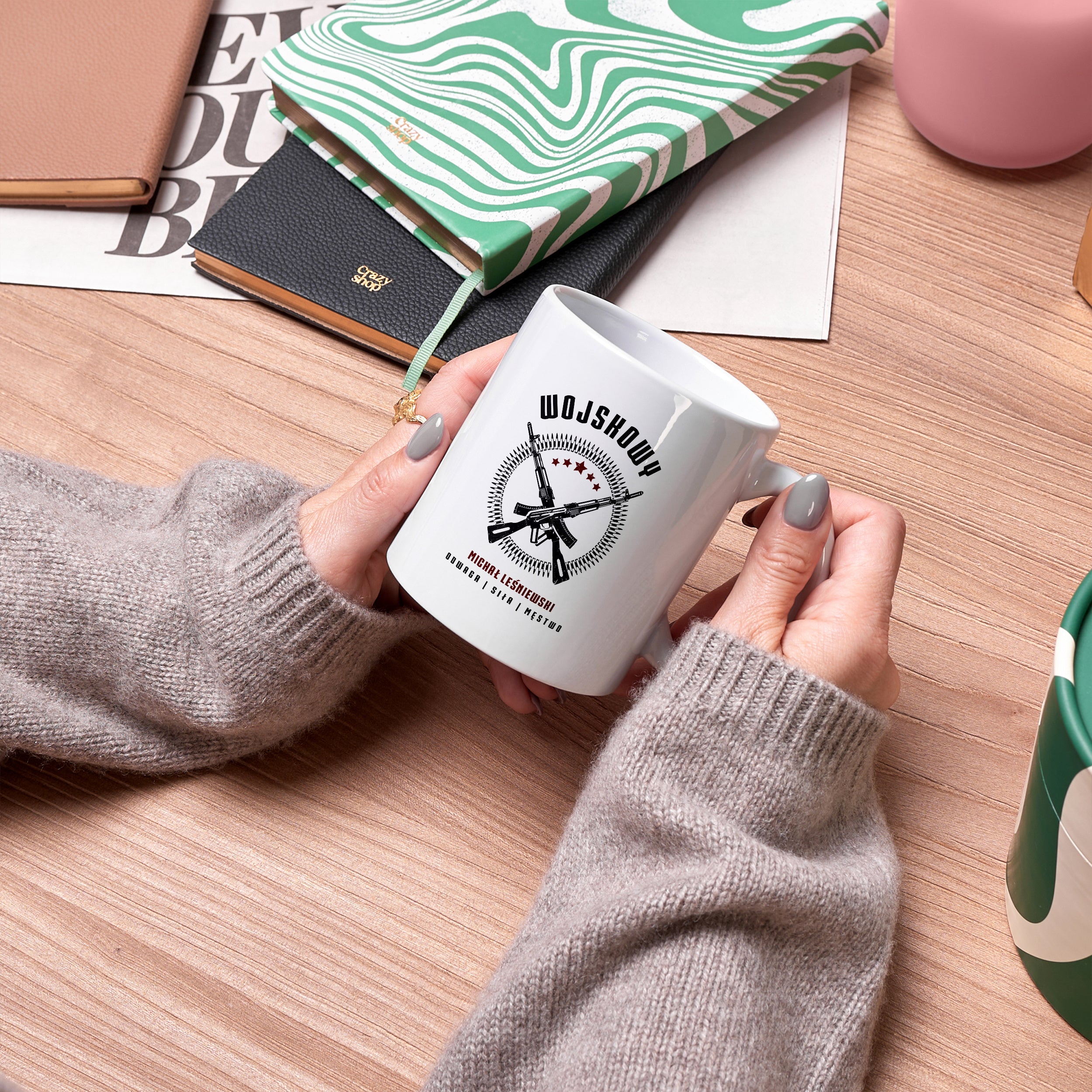 Personalizowany kubek dla żołnierza - Wojskowy kubek personalizowany prezent dla żołnierza prezent dla wojskowego