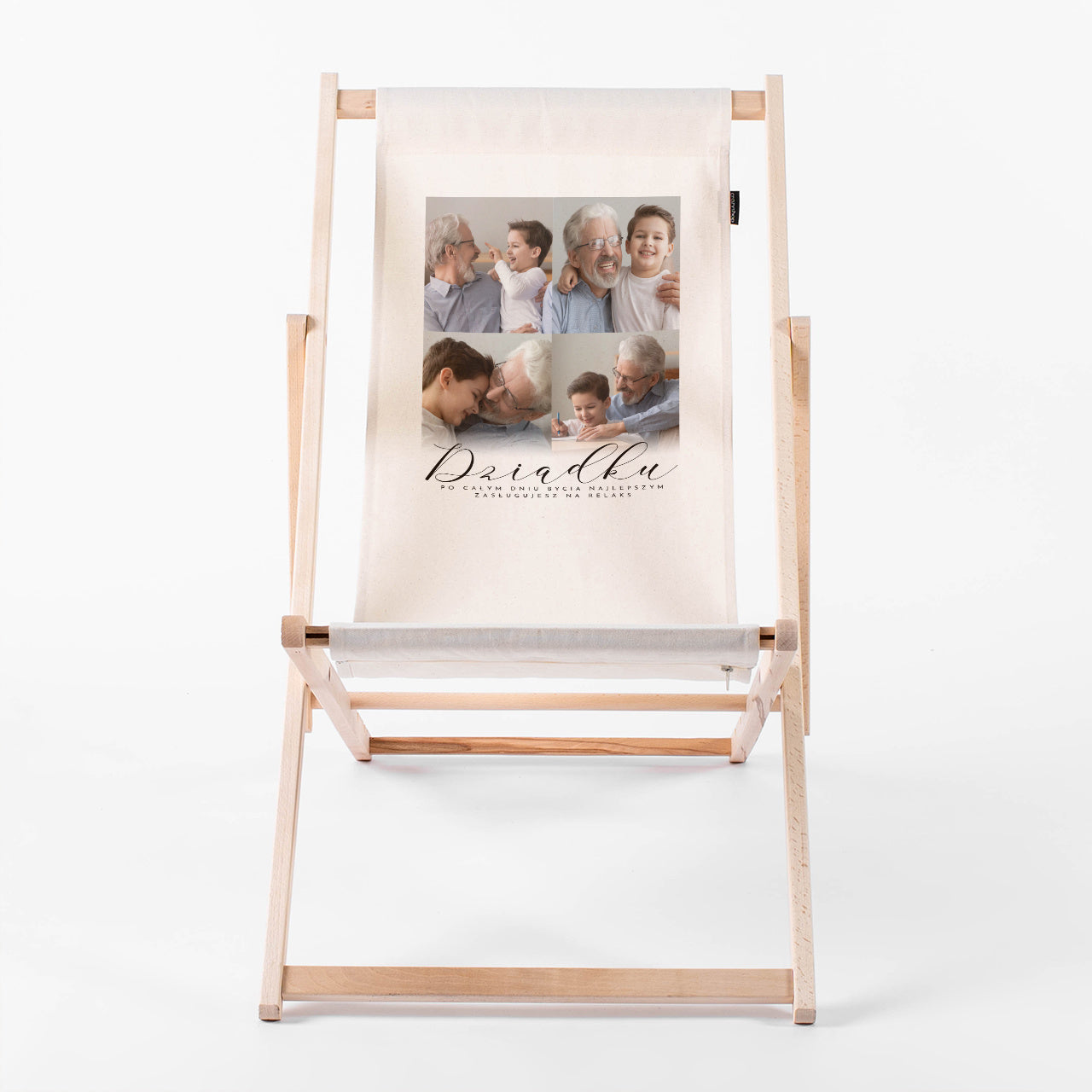Personalizowany leżak - prezent dla dziadka ze zdjęciem