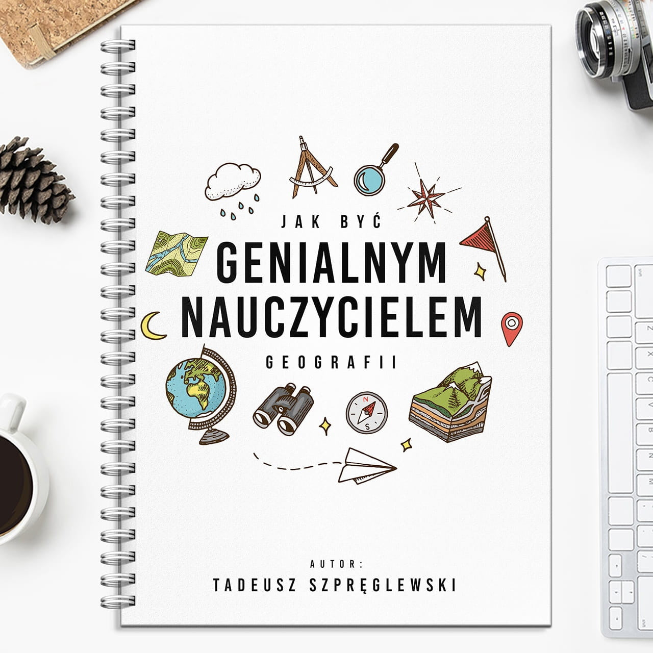 Notatnik personalizowany - prezent dla nauczyciela geografii personalizowany notatnik prezent dla geografa
