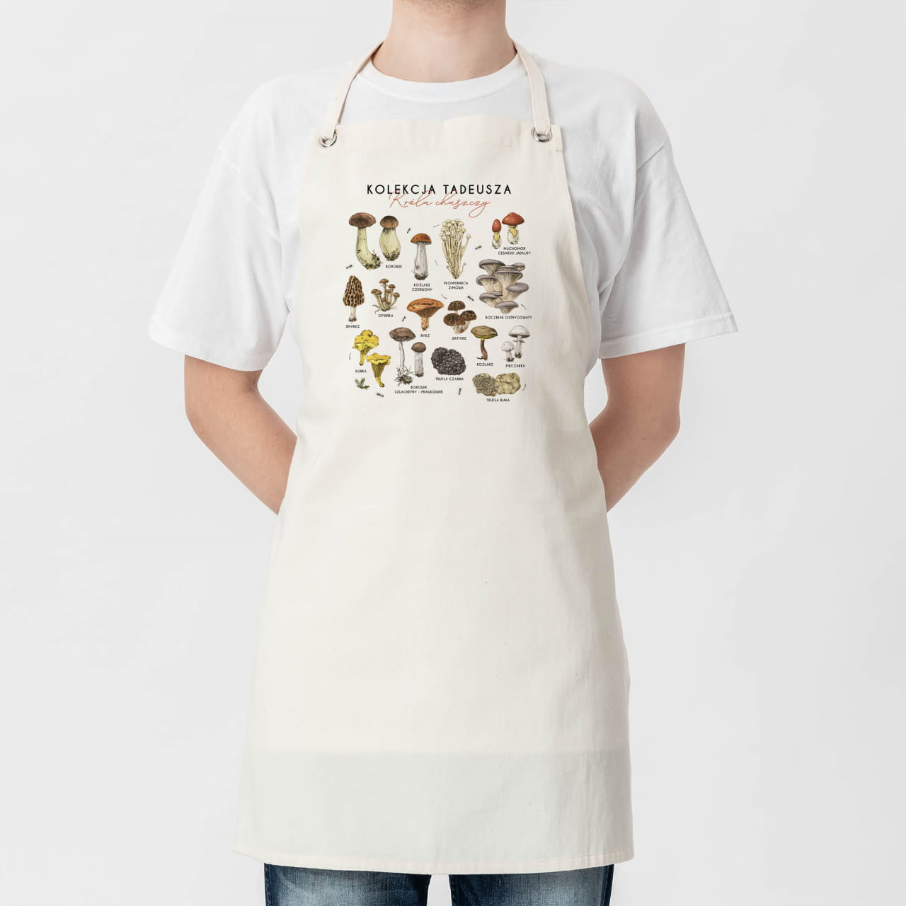 Personalizowany fartuch dla grzybiarza prezent dla grzybiarza fartuch personalizowany fartuch kuchenny