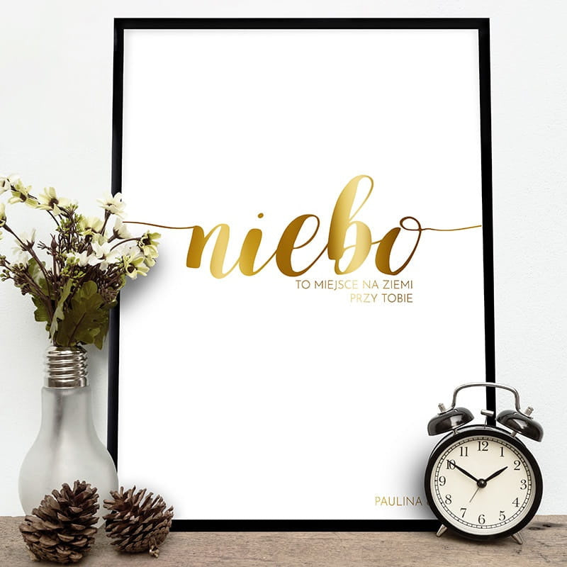 Plakat ze złoceniem - prezent dla ukochanej