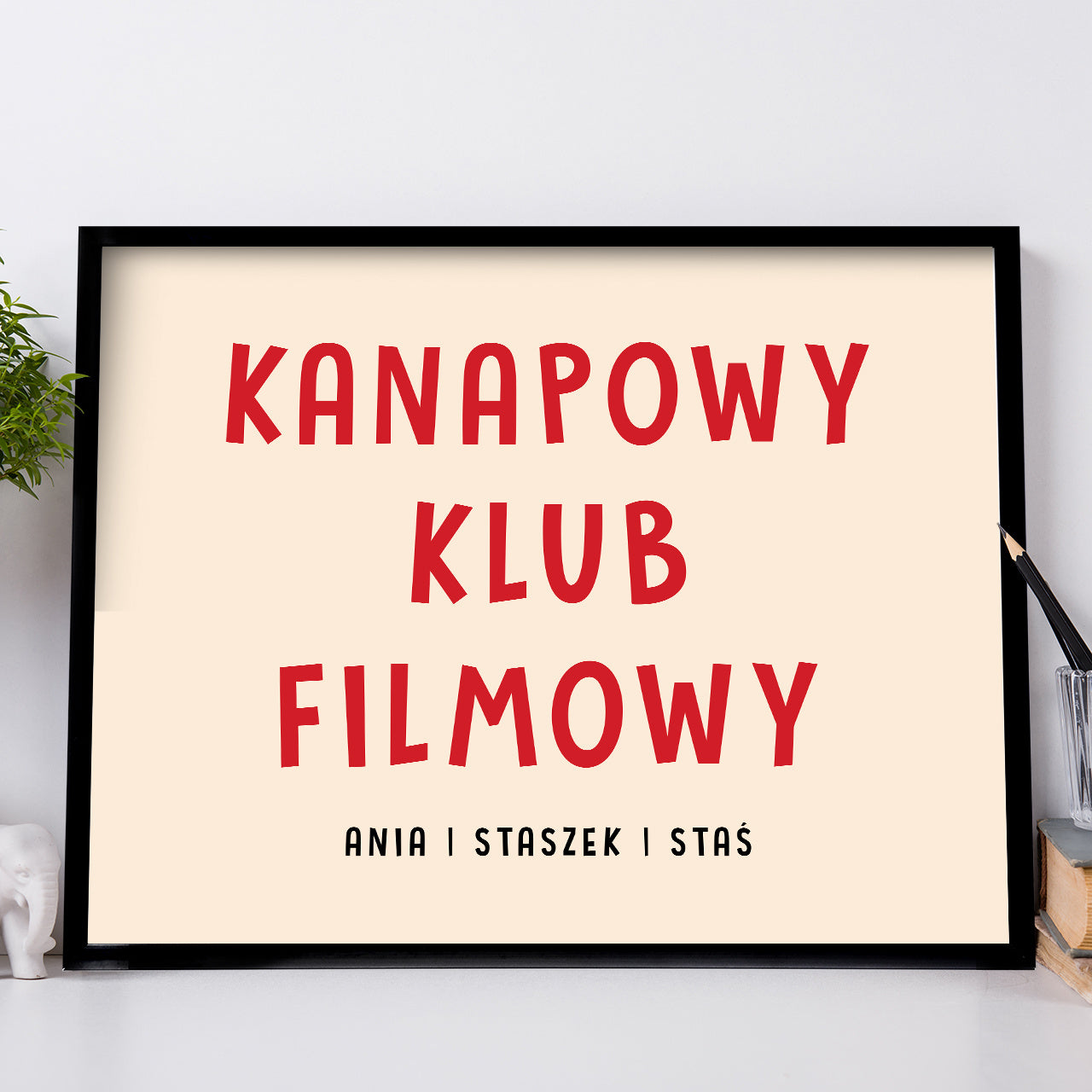 Plakat dla domatora plakat klub kanapowców dekoracja do salonu prezent dla domatora