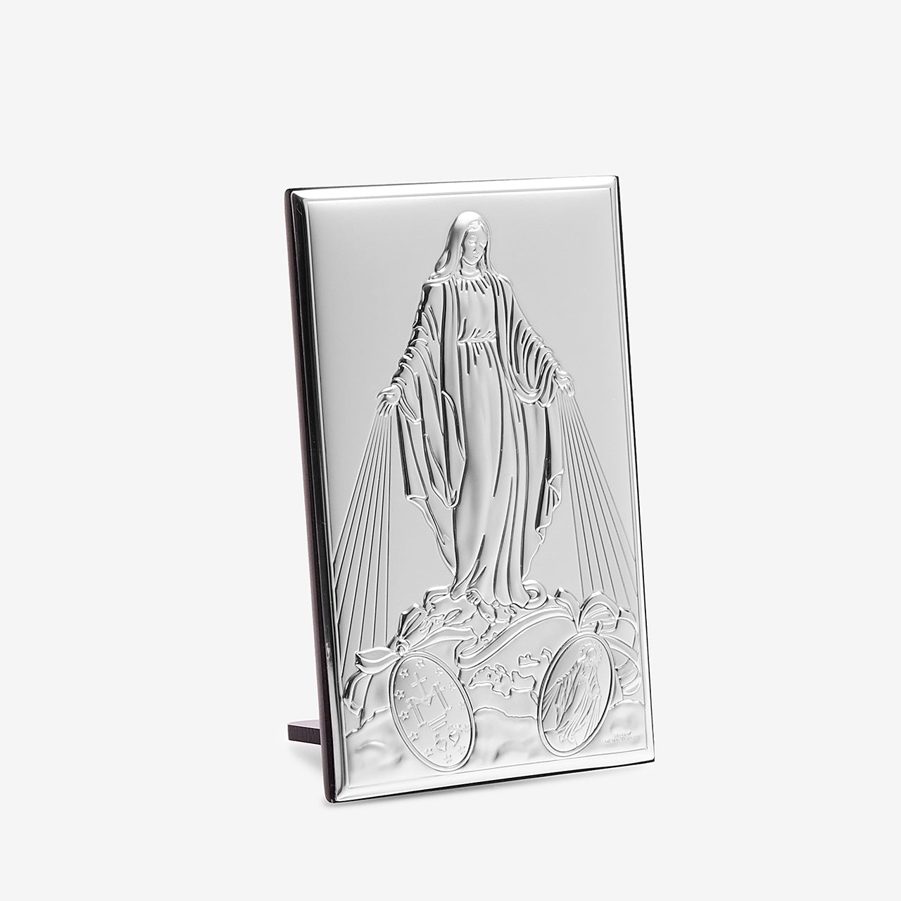 Personalizowany srebrny obrazek z Maryją - prezent dla zakonnicy elegancki prezent religijny personalizowany