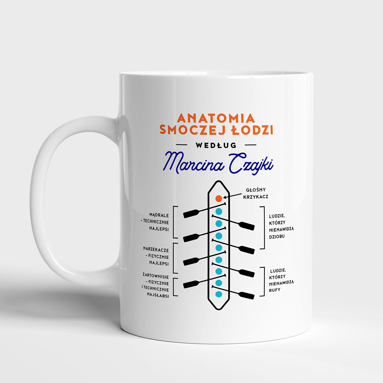 Kubek personalizowany - Smocze Łodzie - prezent dla wioślarza