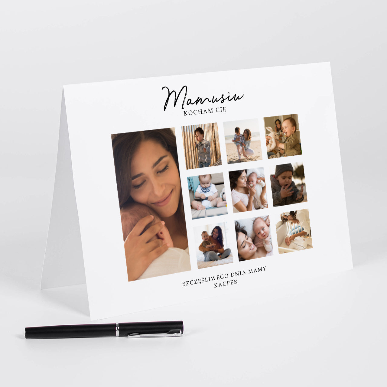 Personalizowana kartka XXL - prezent na Dzień Mamy - Kolaż Zdjęć kartka dla mamy kartka na dzień mamy