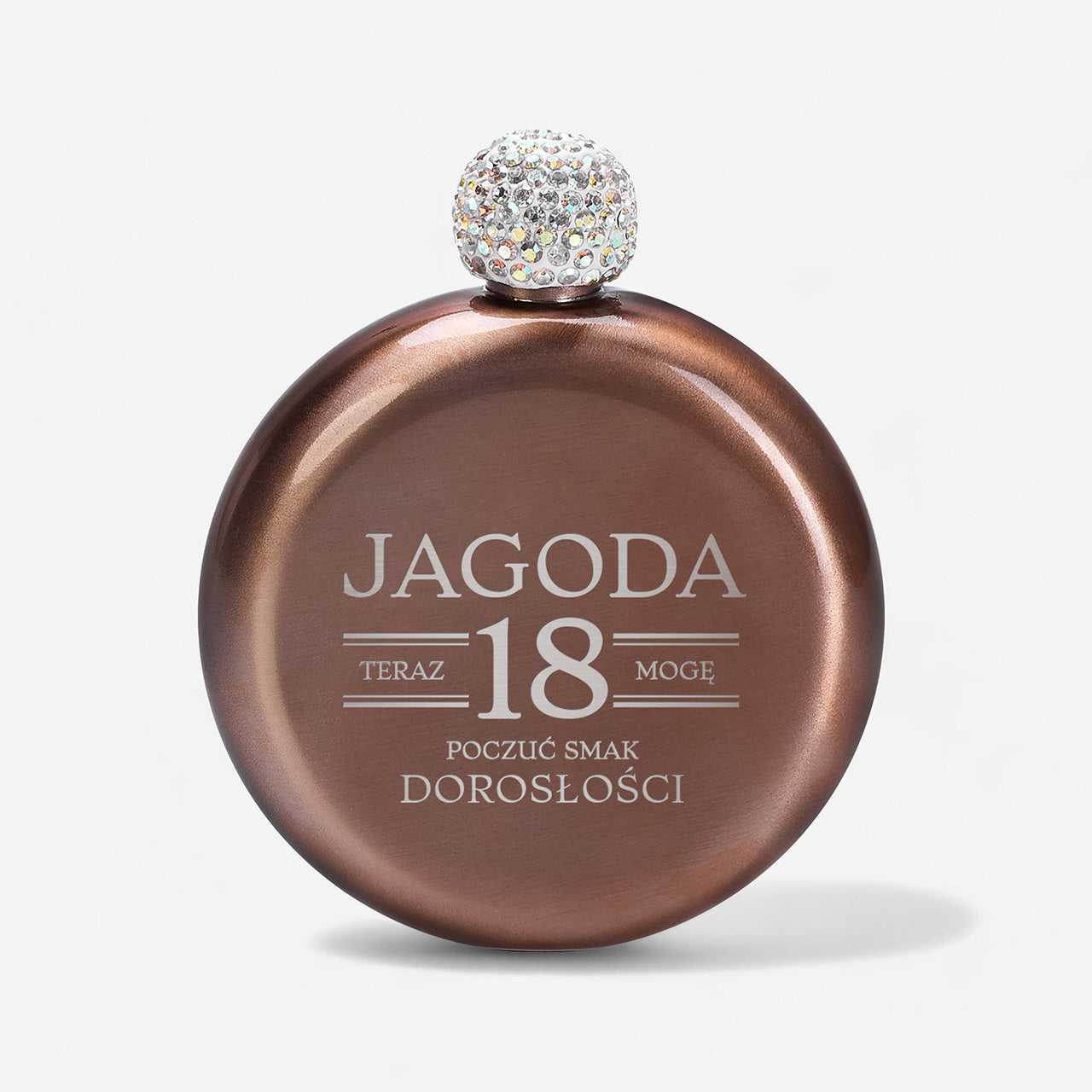 Grawerowana piersiówka damska na 18 urodziny