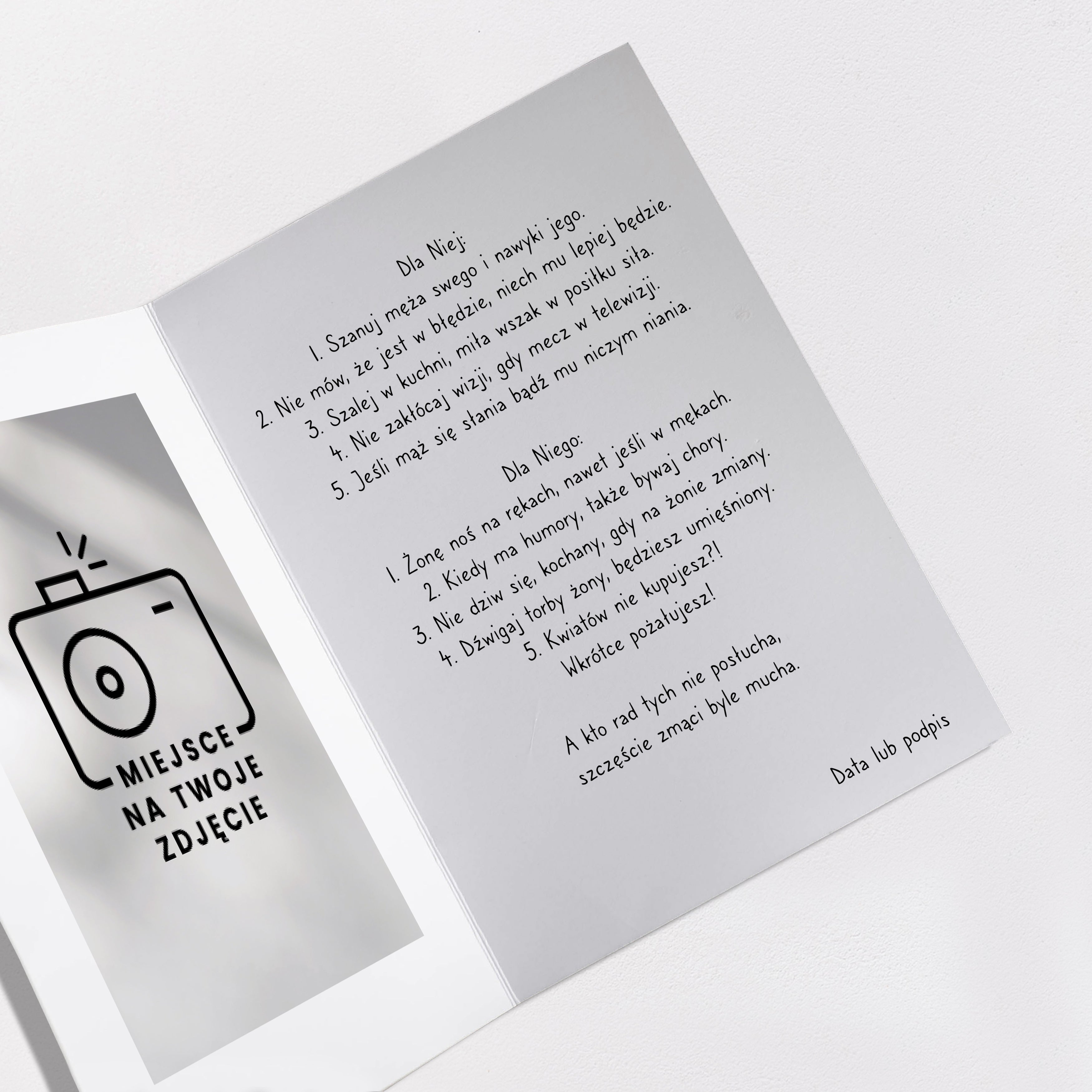 Śmieszna kartka na ślub cywilny A4 śmieszny prezent na ślub cywilny personalizowana kartka ślubna