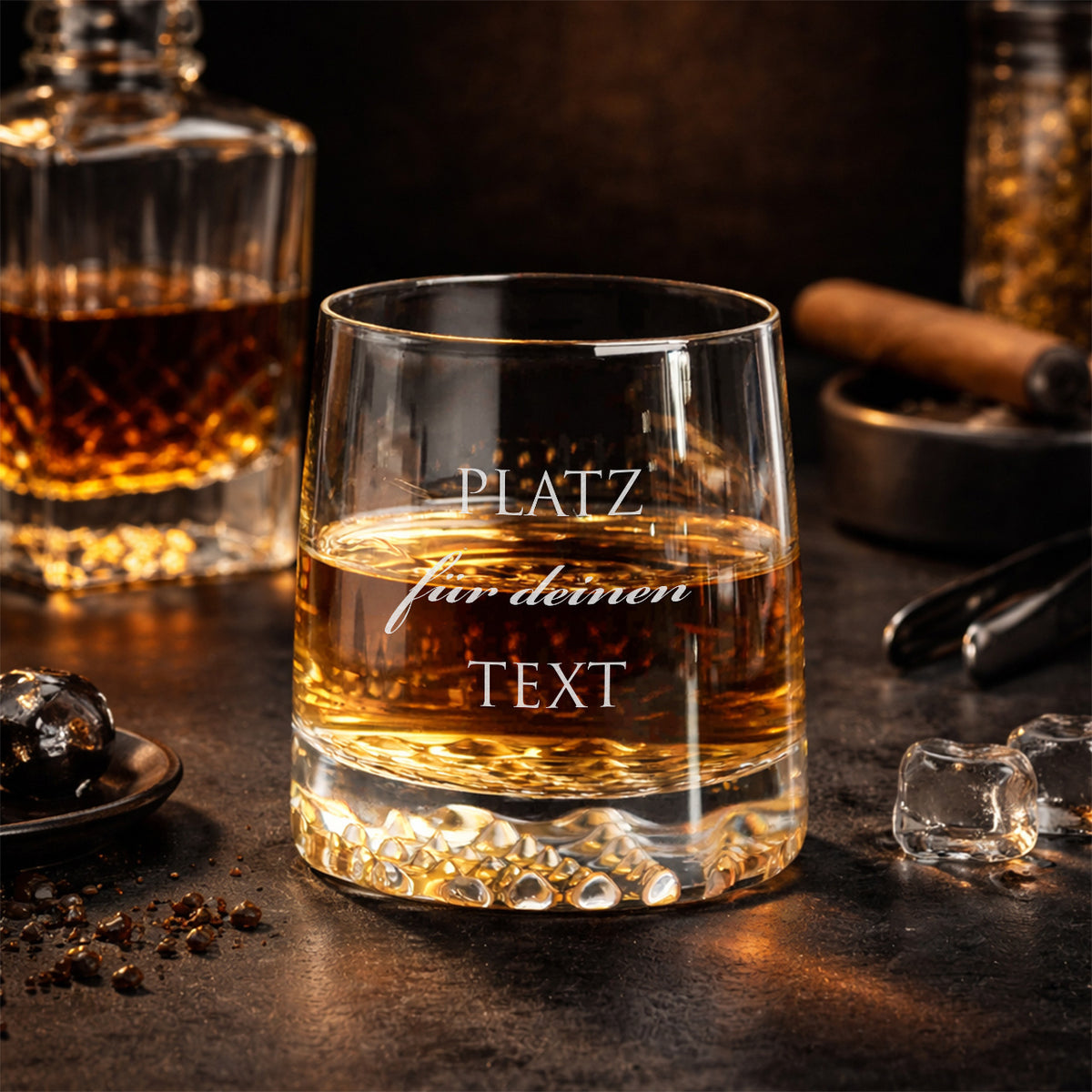 Graviertes Whiskyglas - DEIN TEXT