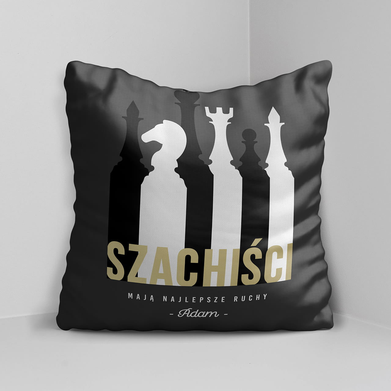 Poduszka z imieniem - prezent dla szachisty
