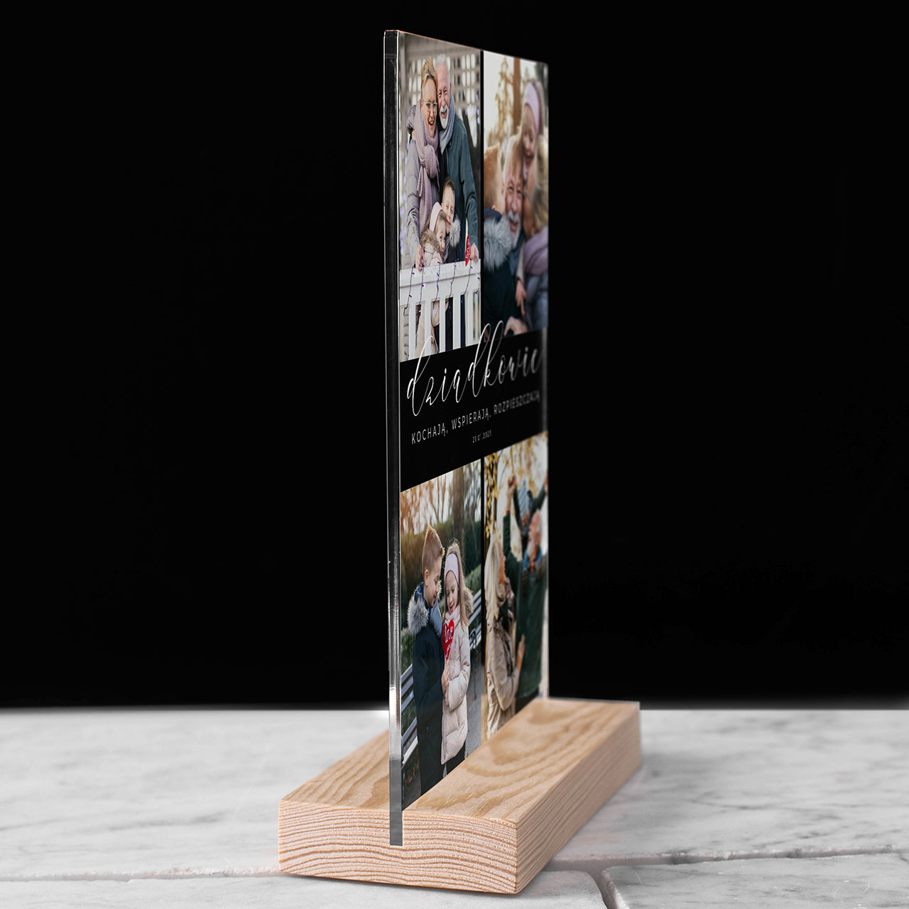 Statuetka na DZIEŃ BABCI I DZIADKA prezent ze zdjęciami prezent na Dzień Babci i Dziadka