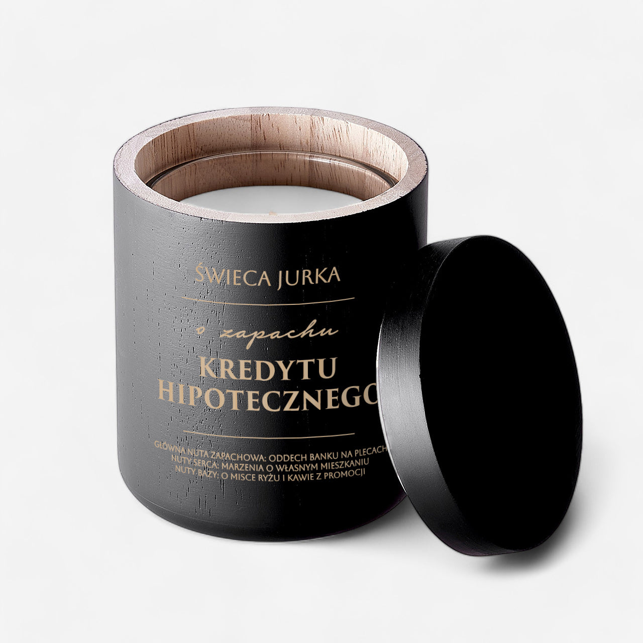 Śmieszna świeca na parapetówkę - zapach kredytu hipotecznego