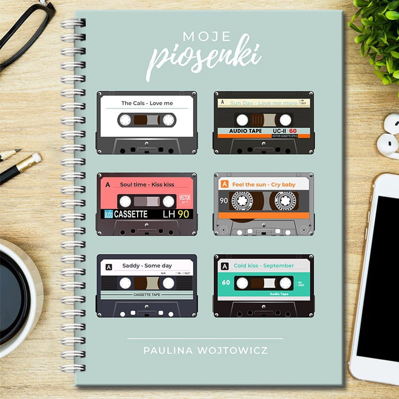 Personalizowany notatnik - prezent dla fana muzyki notatnik personalizowany prezent dla muzyka