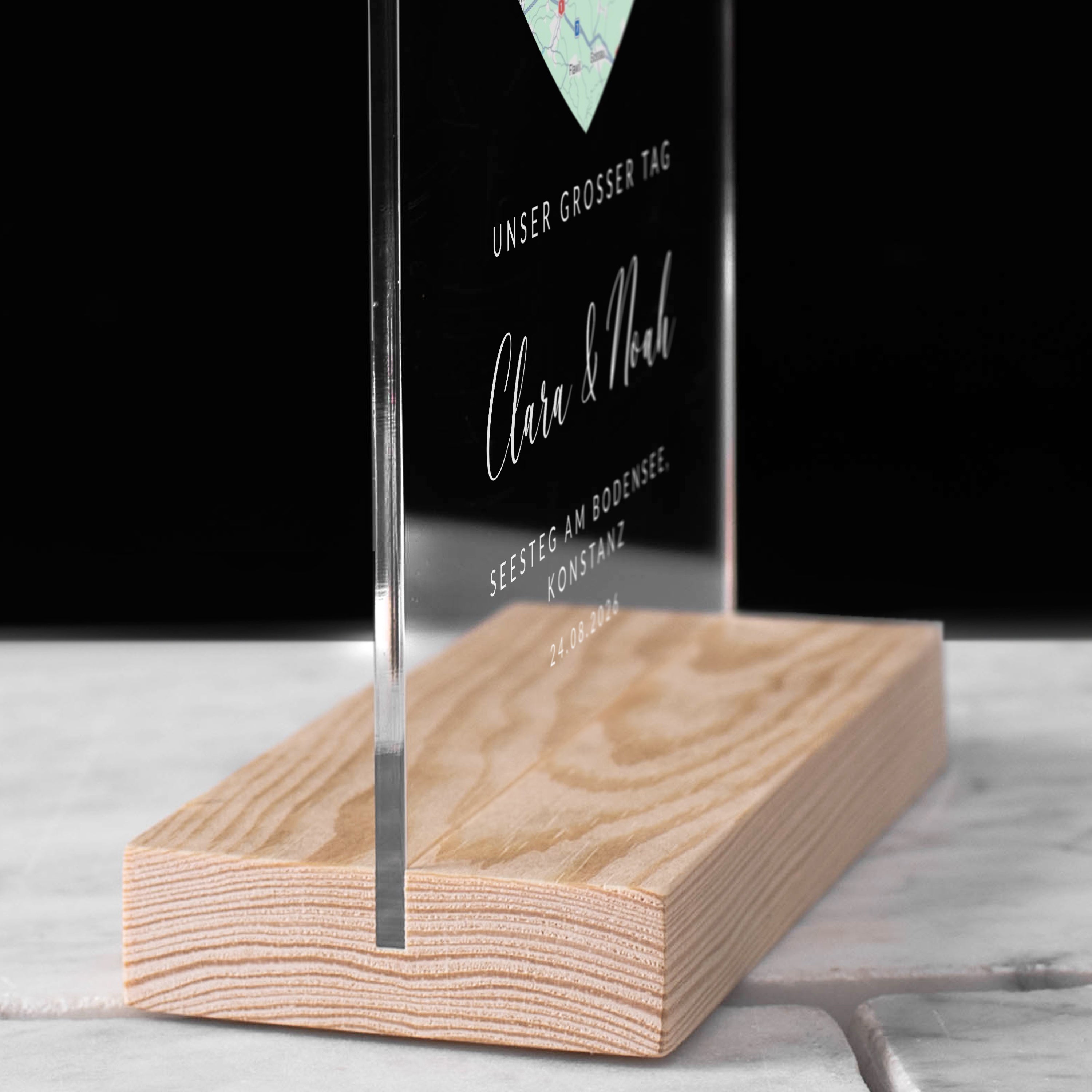 Statuette zum Hochzeitstag UNSER GROSSER TAG