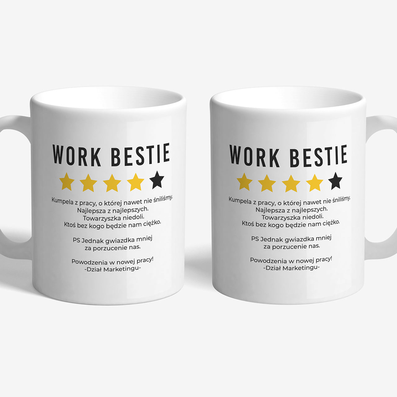 Kubek na odejście z pracy dla koleżanki - Work Bestie kubek dla koleżanki z pracy pożegnanie w pracy prezent