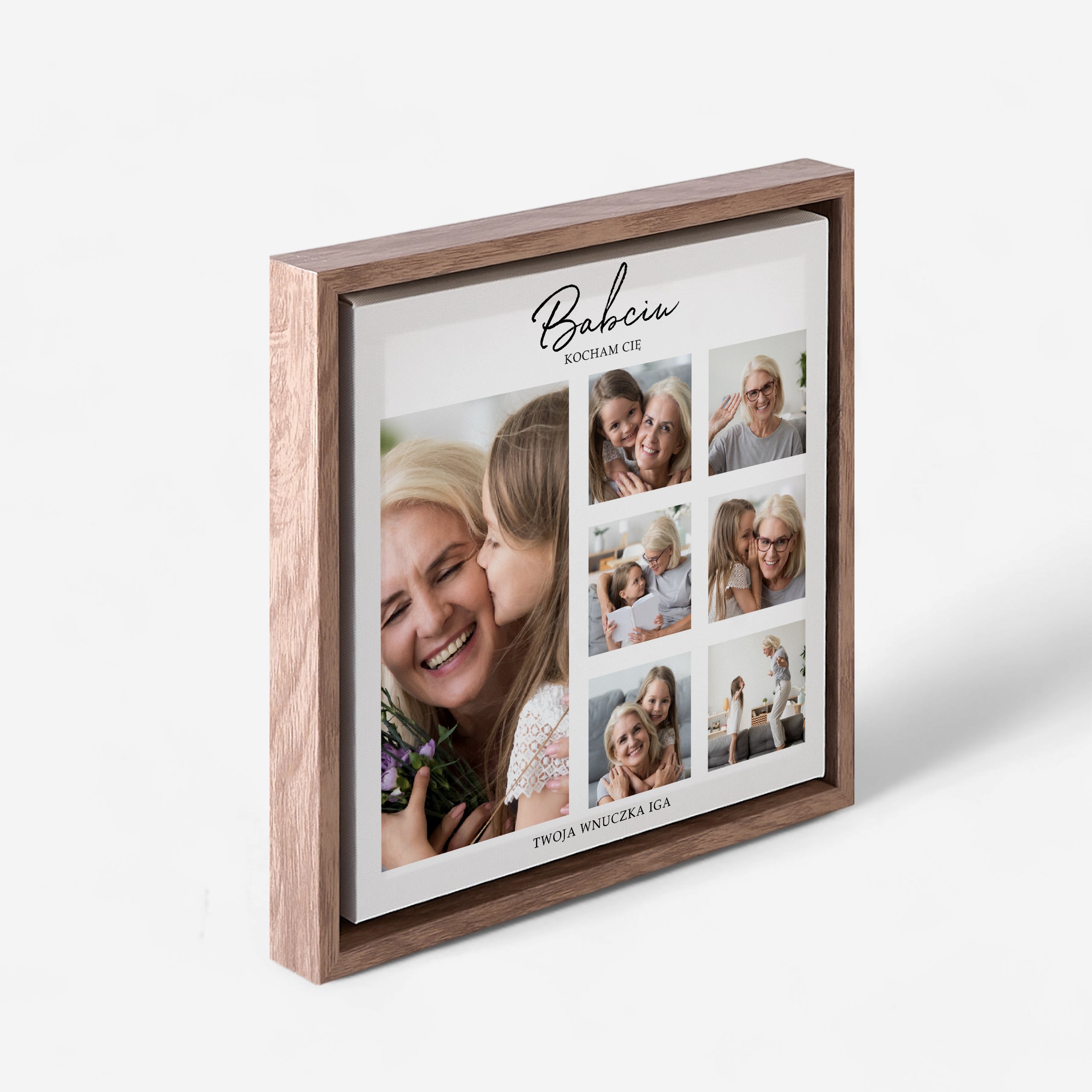Zdjęcia na płótnie dla babci - kolaż prezent dla babci kolaż zdjęć dla babci personalizowany obraz