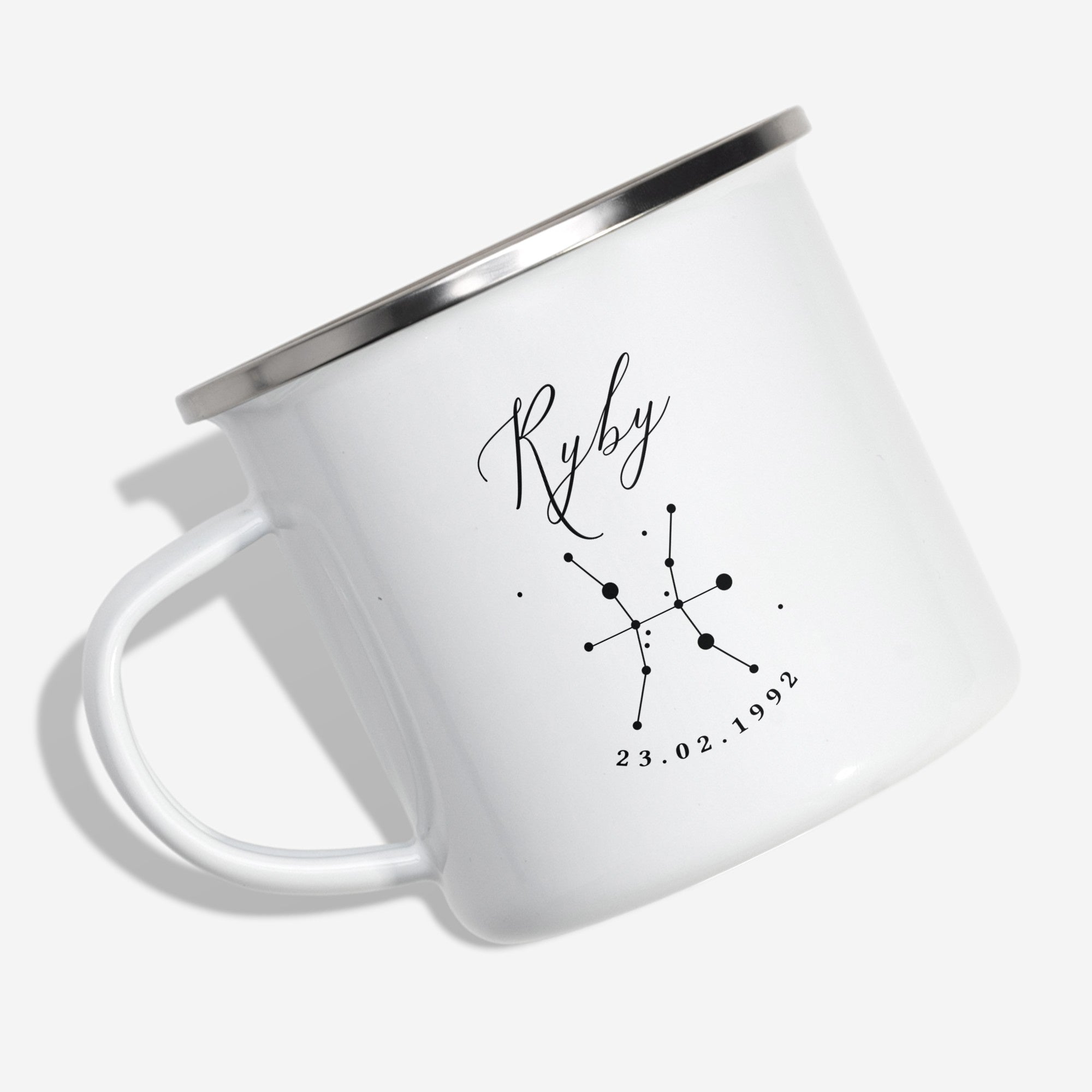 Emaliowany kubek ze znakiem zodiaku - ryby