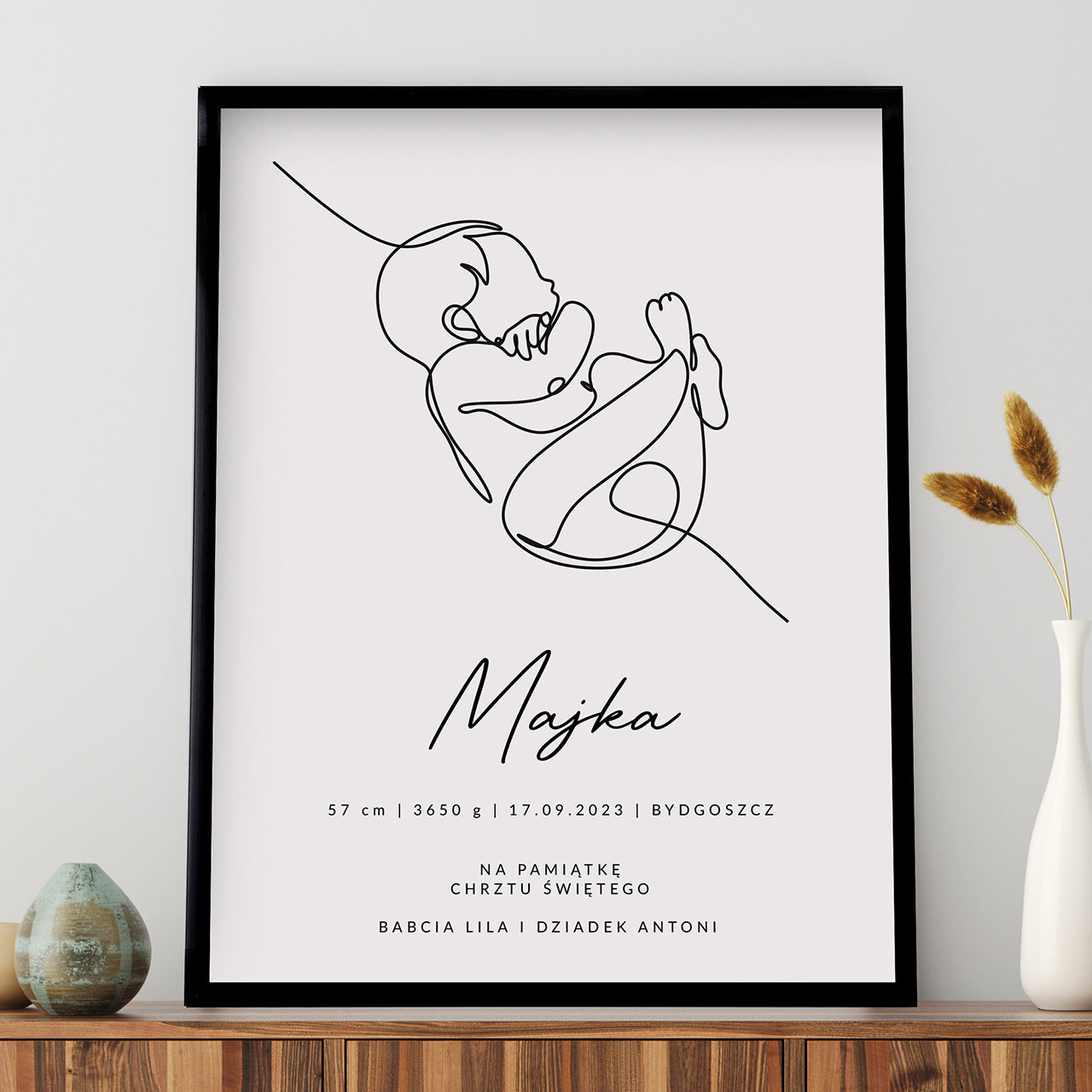 Plakat metryczka dziecka - prezent z okazji narodzin dziecka