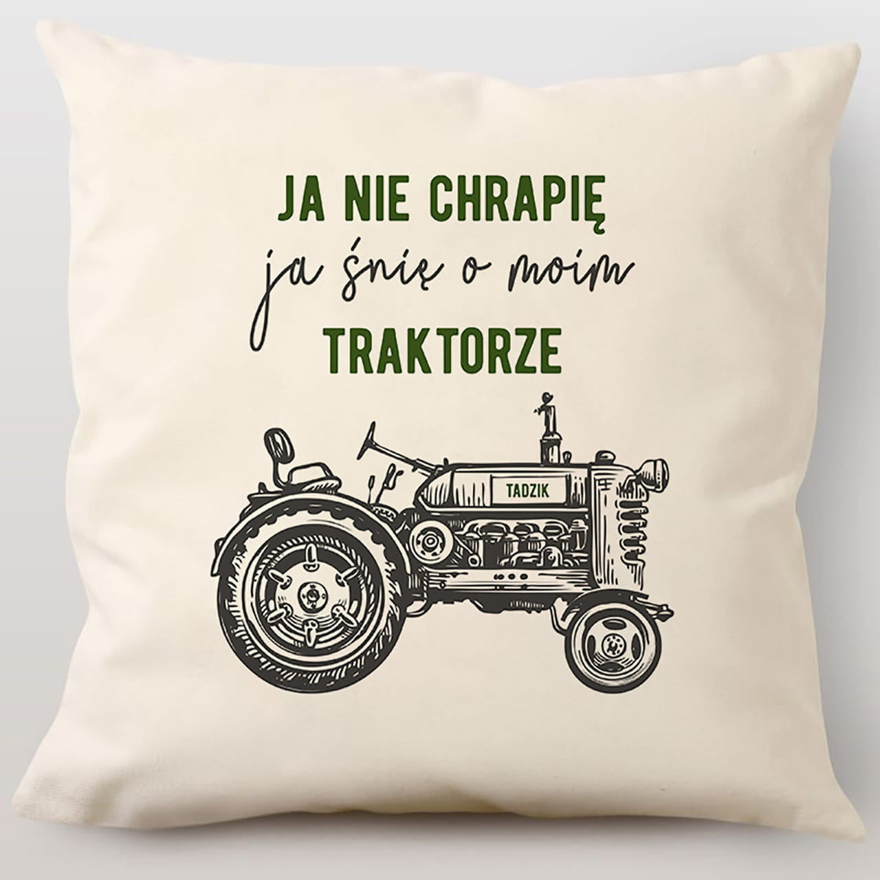 Poduszka z nadrukiem - prezent dla rolnika personalizowana poduszka gadżet dla rolnika prezent dla gospodarza