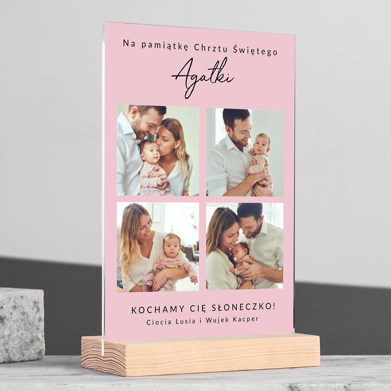 Personalizowana statuetka na Chrzest dla dziewczynki prezent na chrzest dla dziewczynki