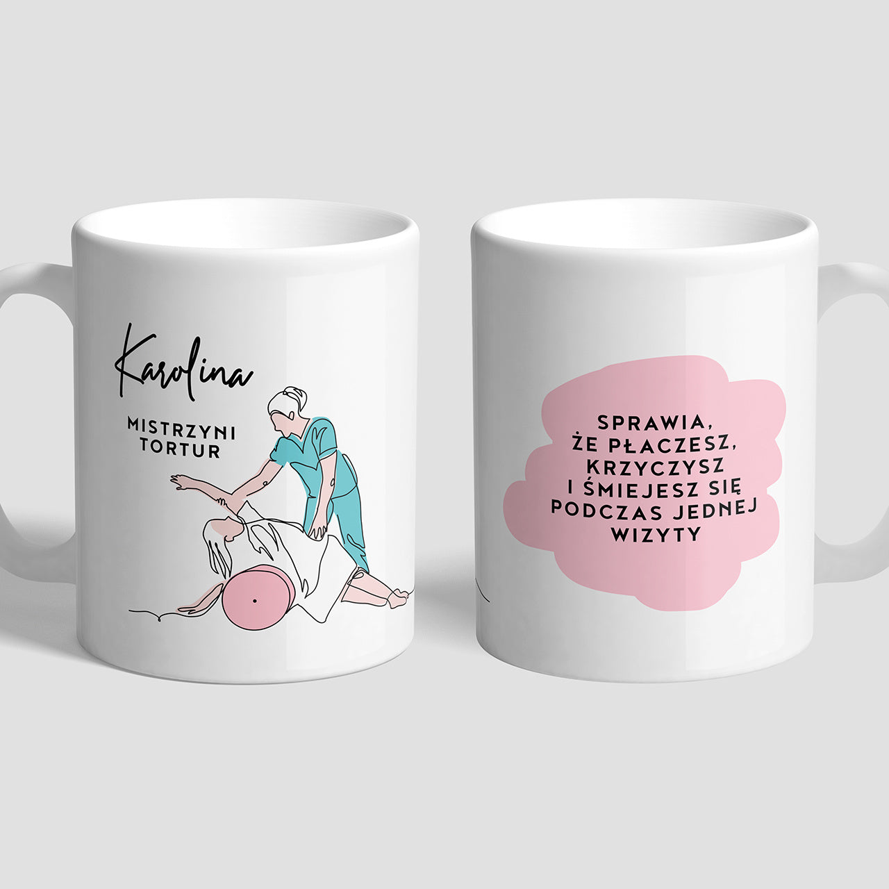 Kubek personalizowany Mistrzyni Totrur prezent dla fizjoterapeutki kubek personalizowany kubek dla niej
