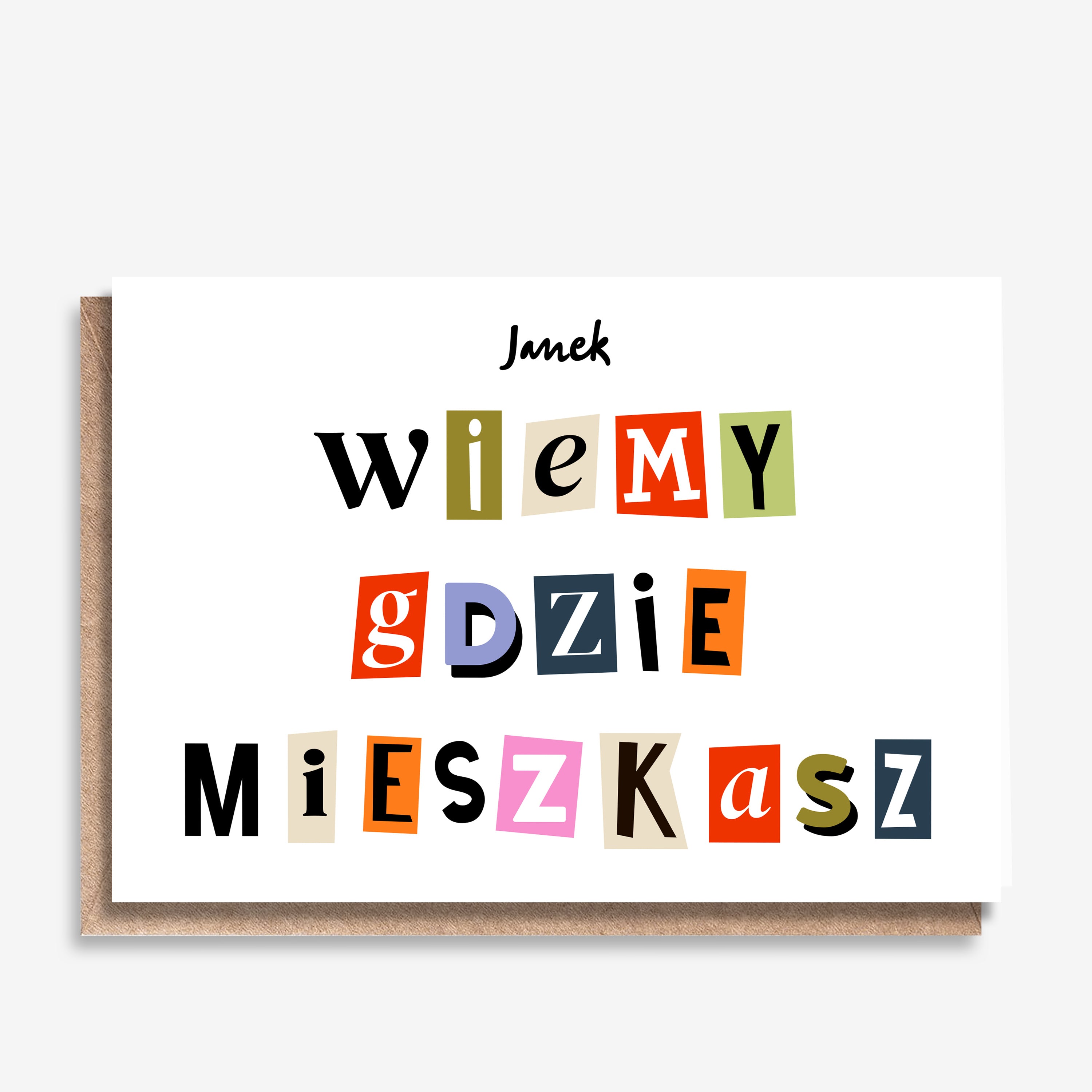 Personalizowana śmieszna kartka na parapetówkę kartka na nowe mieszkanie prezent na parapetówkę