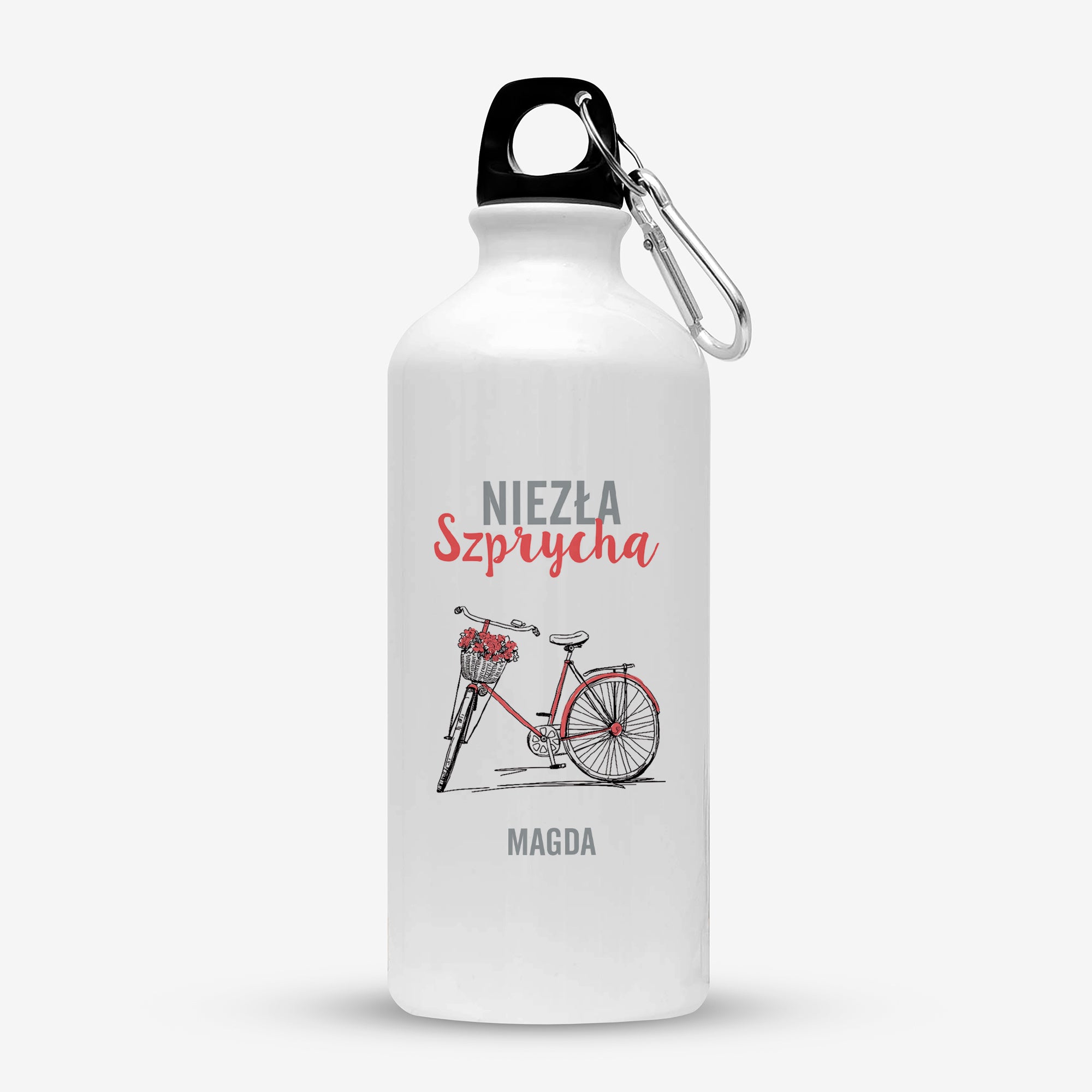 Bidon personalizowany dla rowerzystki bidon personalizowany bidon dla rowerzystki bidon z nadrukiem