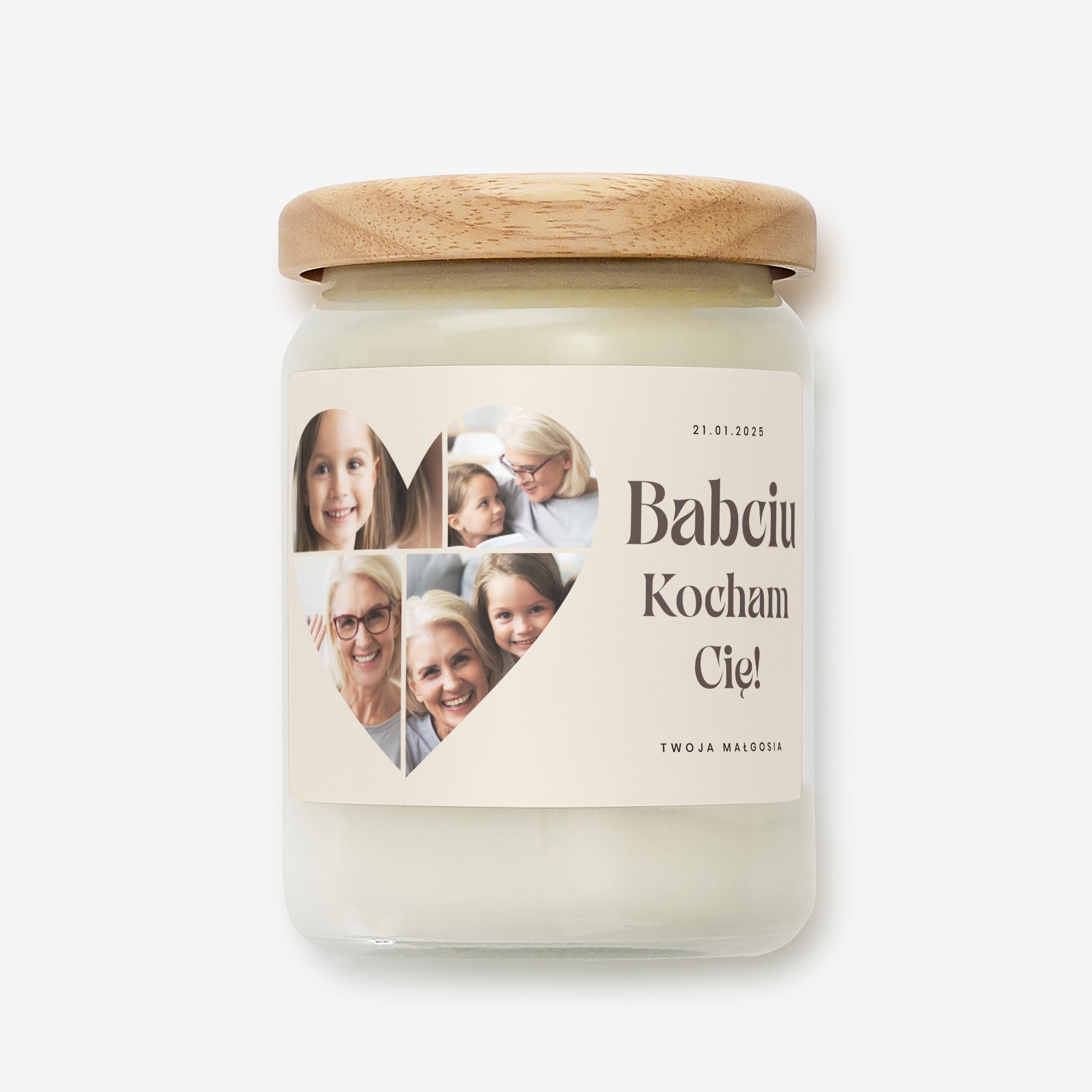 Świeczka dla babci - kolaż zdjęć