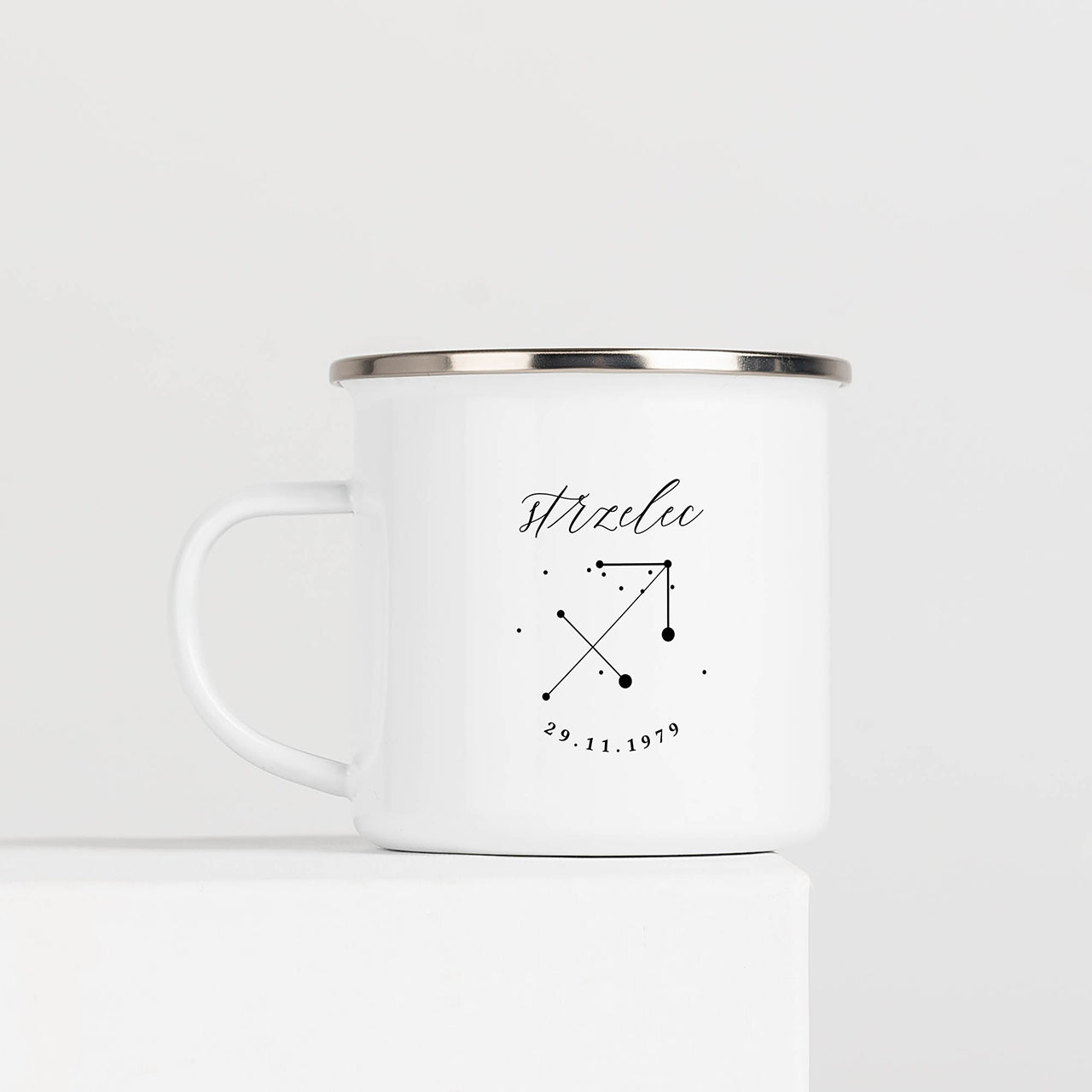 Kubek emaliowany ze znakiem zodiaku - strzelec