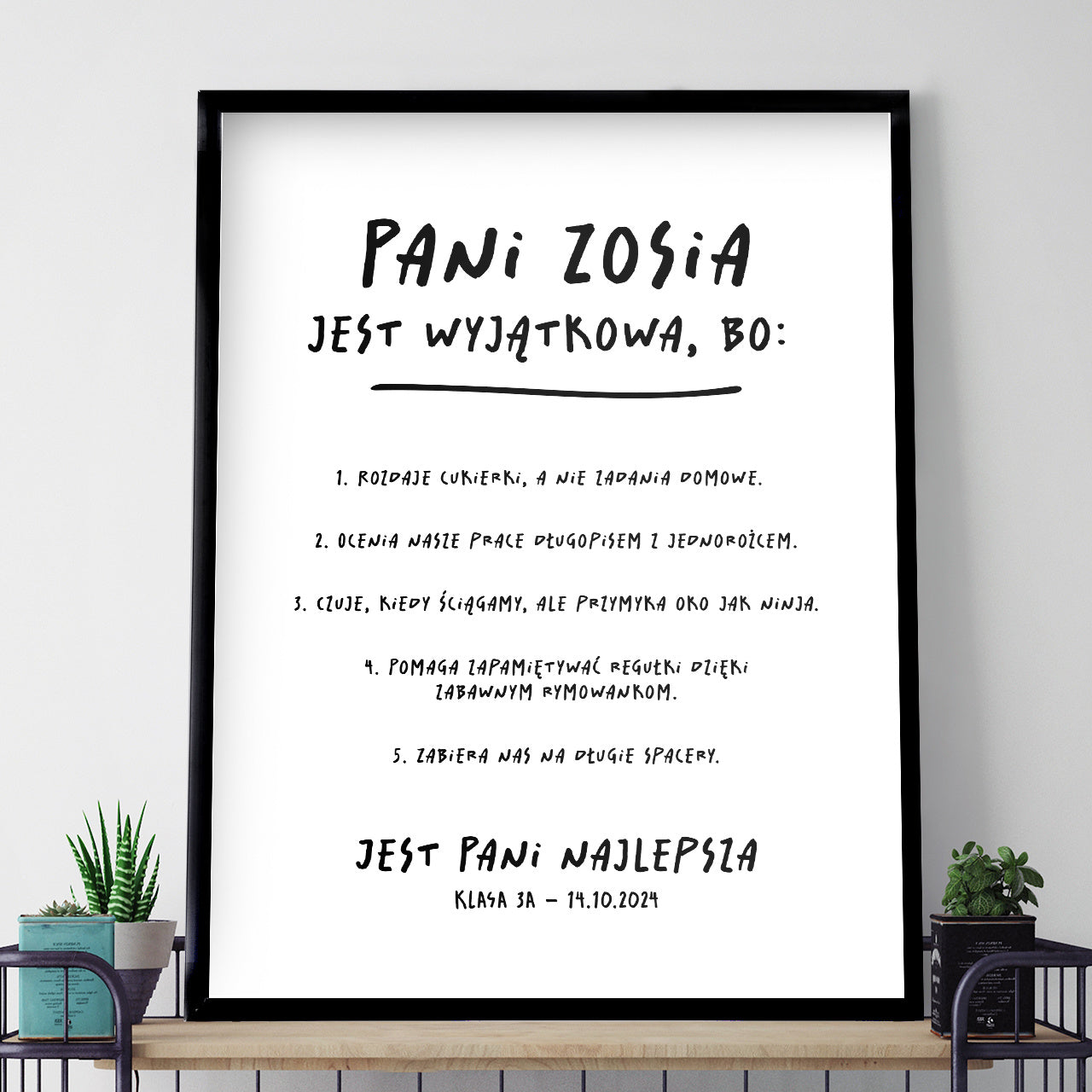Personalizowany plakat - prezent dla wychowawczyni