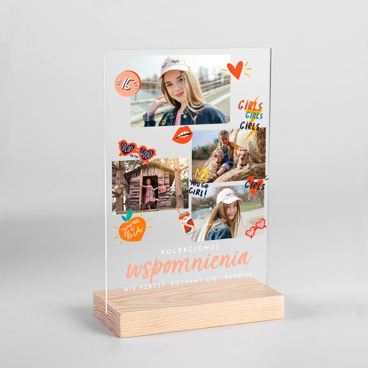 Personalizowana ramka plexi na prezent dla 15 latki