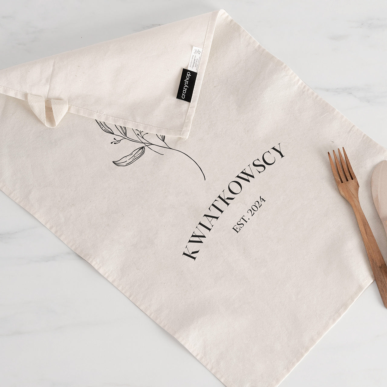 Kuchenna ścierka z personalizacją na prezent do kuchni