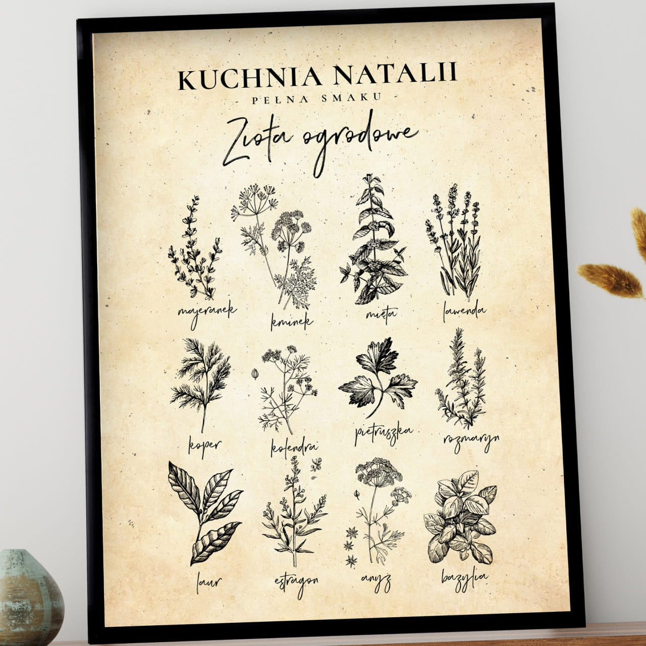 Plakat zioła - prezent do kuchni