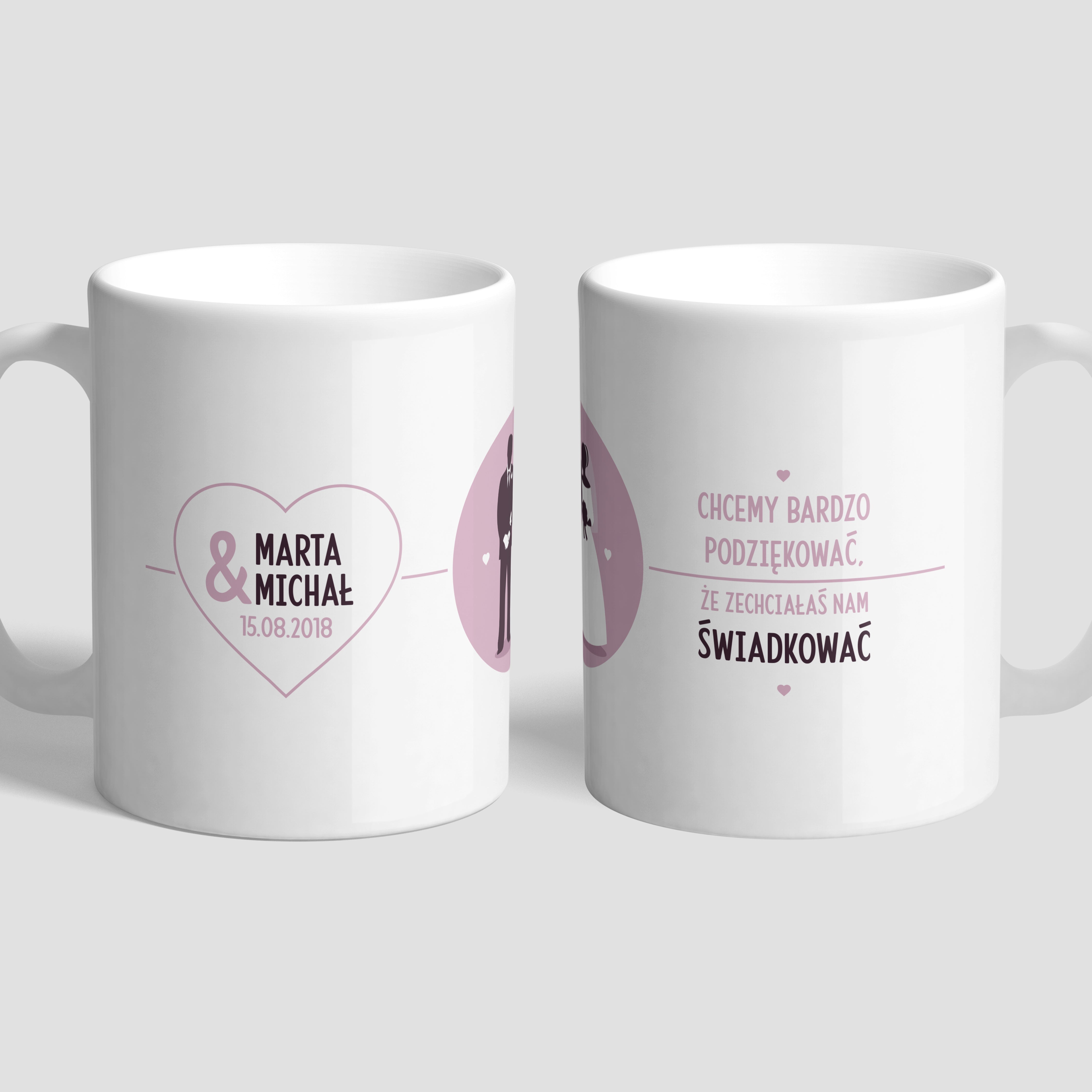 Kubek personalizowany - podziękowanie dla świadkowej prezent dla świadkowej kubek dla świadkowej kubek z nadrukiem