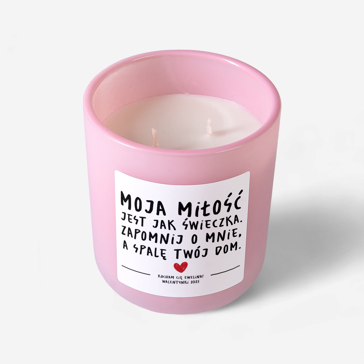 Personalizowana świeczka - Spalę Ci Dom - śmieszny prezent walentynkowy