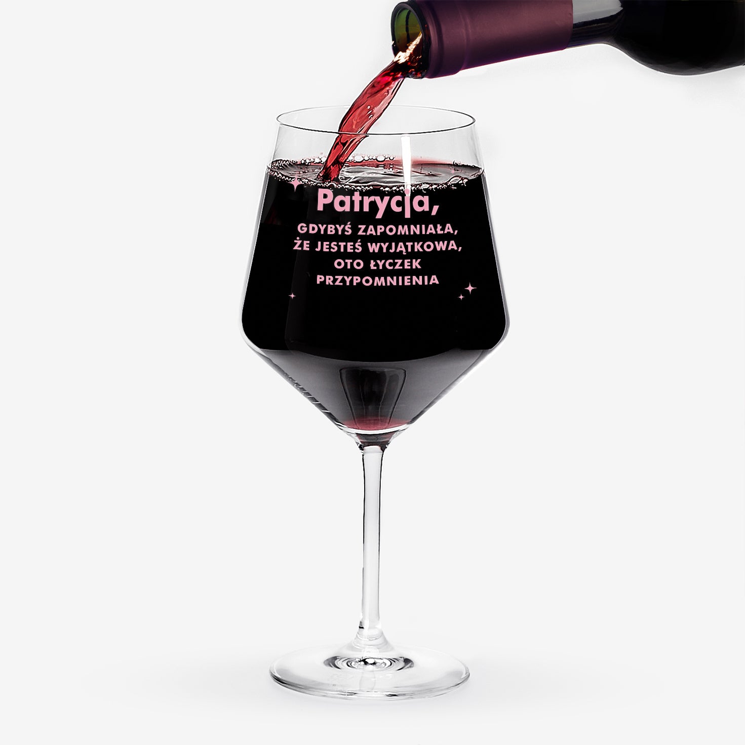 Personalizowany kieliszek do wina - prezent dla przyjaciółki