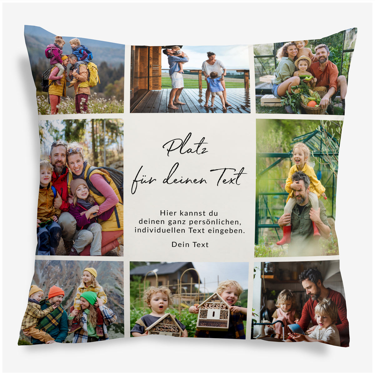 Personalisiertes KOLLAGE-Kissen - ein Geschenk mit Fotos