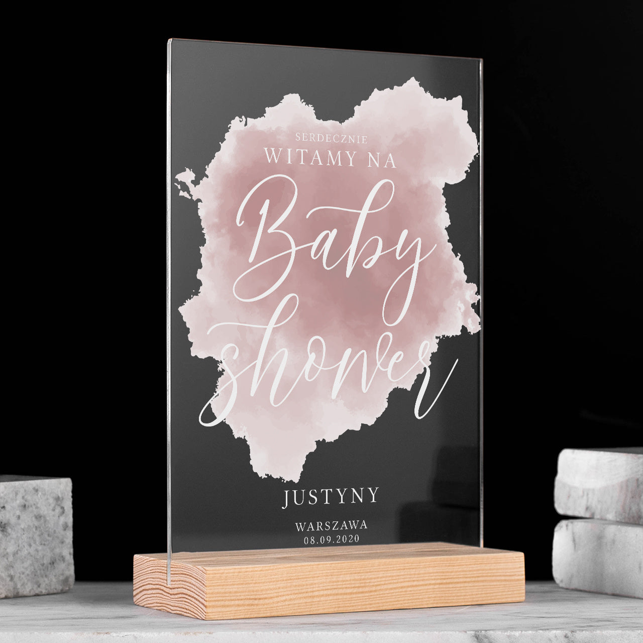Statuetka z nadrukiem - baby shower girl