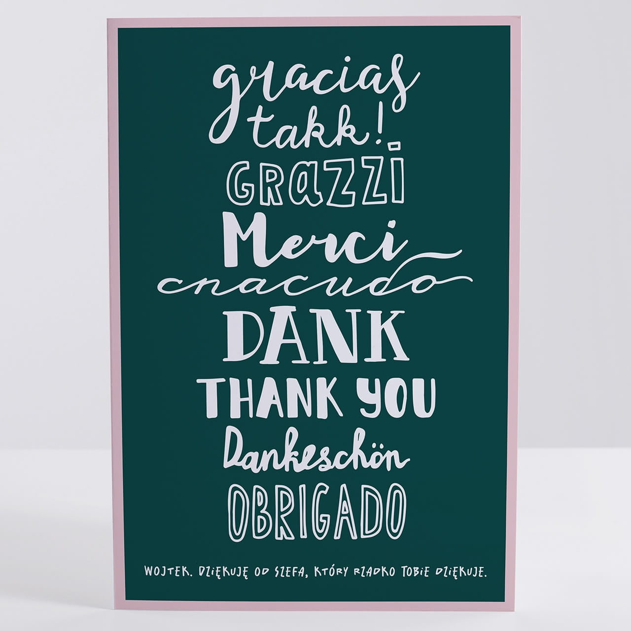 Kartka dla pracownika na podziękowanie podziękowanie dla pracownika upominek dla pracownika personalizowana kartka