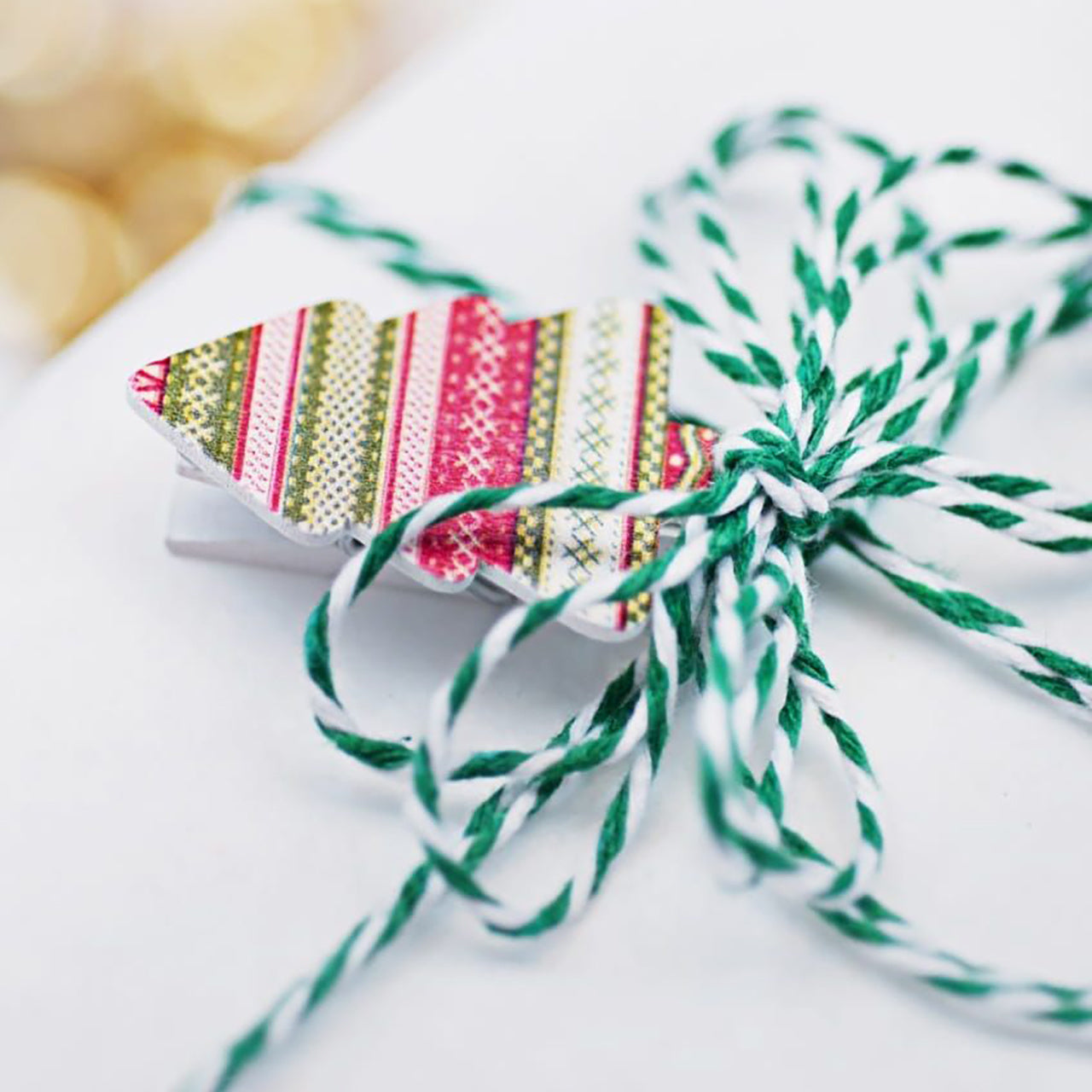 Klamerki świąteczne - ozdoby do prezentów 6szt.