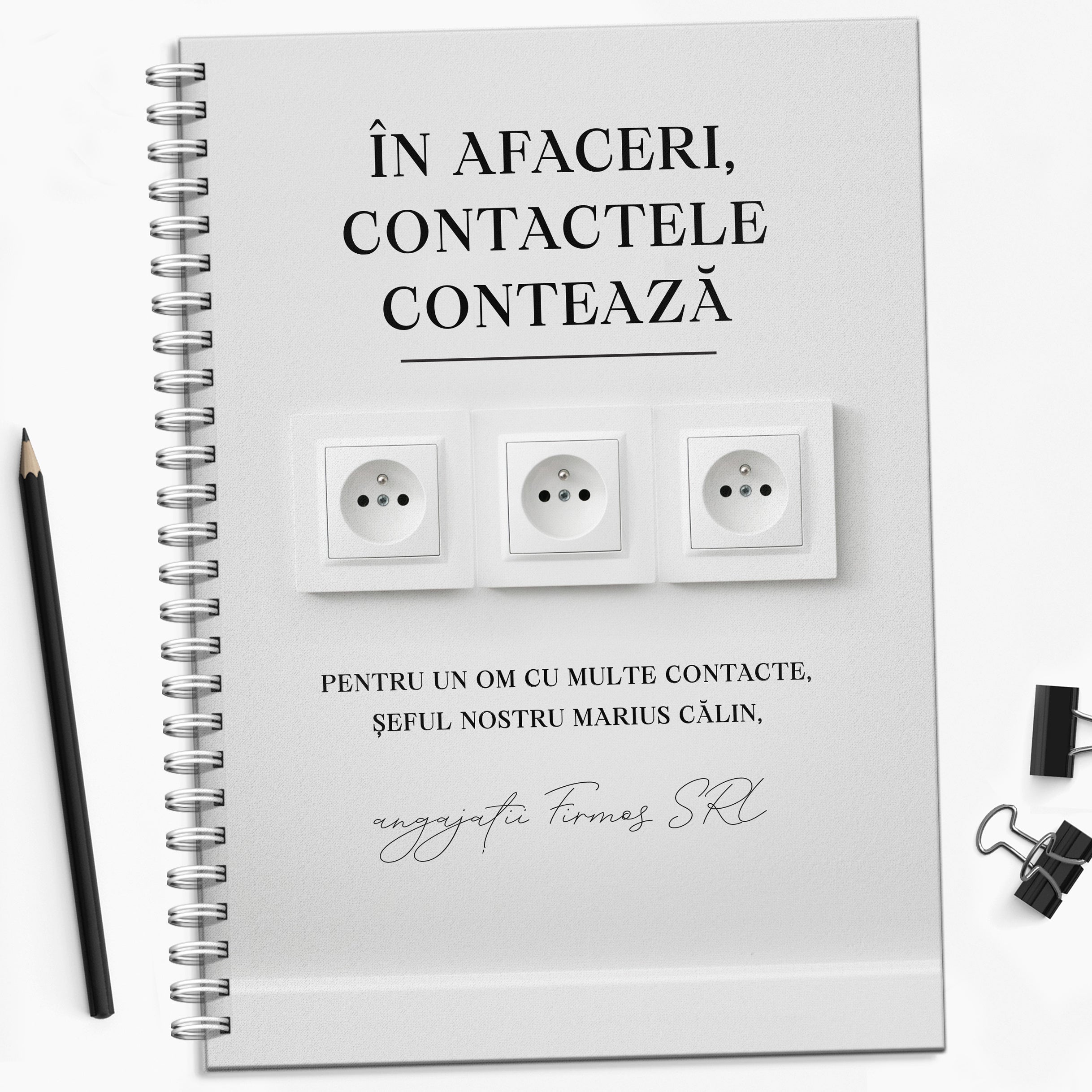 Personalizowany notatnik dla biznesmena
