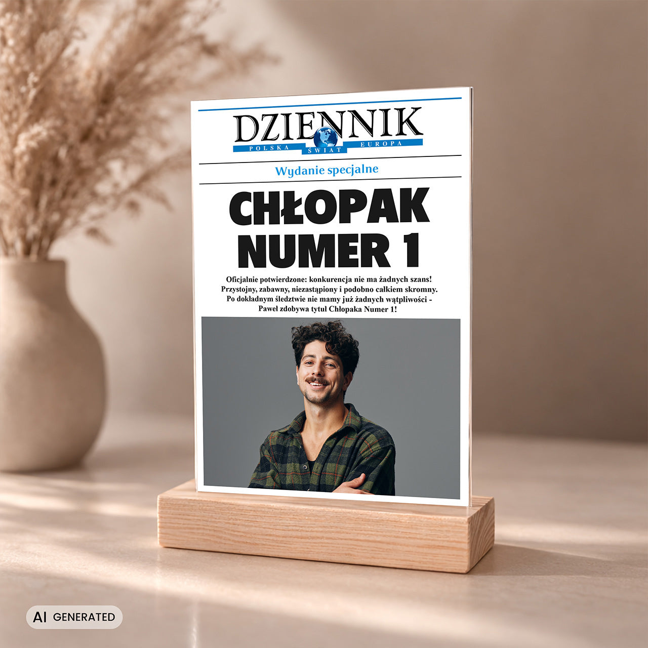 Statuetka personalizowana na prezent dla chłopaka - prezent na Dzień Chłopaka