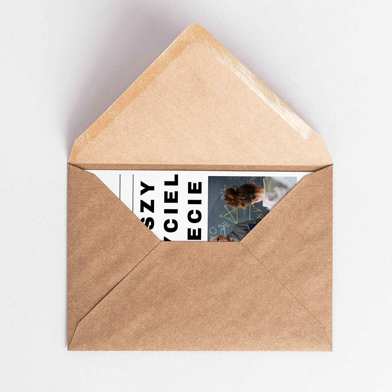 Kartka ze zdjęciem na Dzień Nauczyciela kartka dla nauczyciela na Dzień Nauczyciela