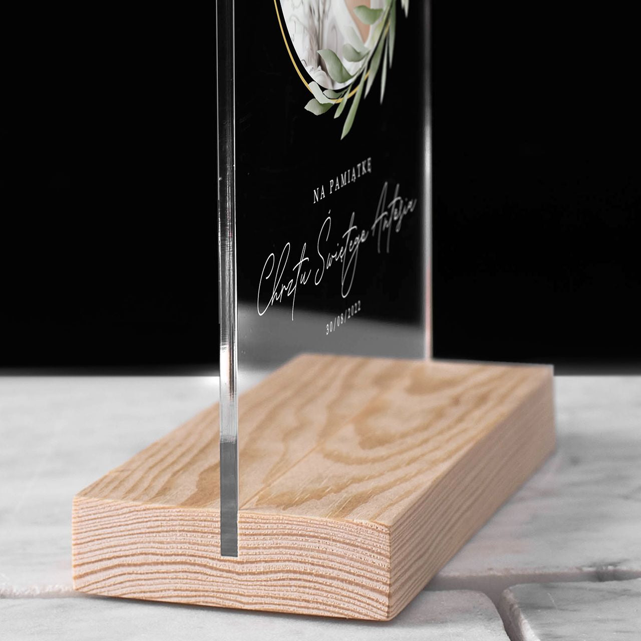 Personalizowana statuetka na prezent z okazji Chrztu Świętego statuetka na chrzest pamiątka chrztu świętego