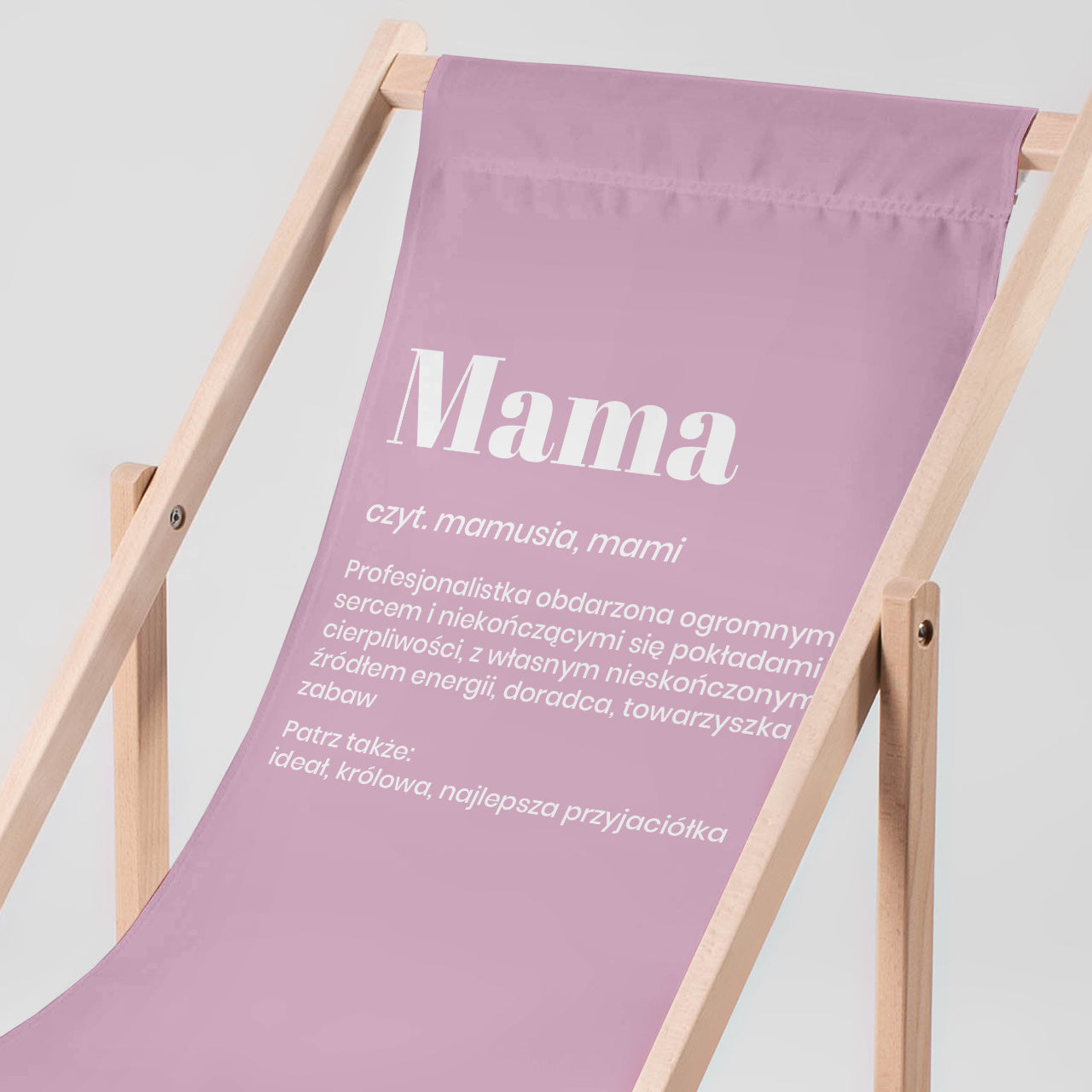 Leżak ogrodowy personalizowany - Definicja - prezent na urodziny dla mamy