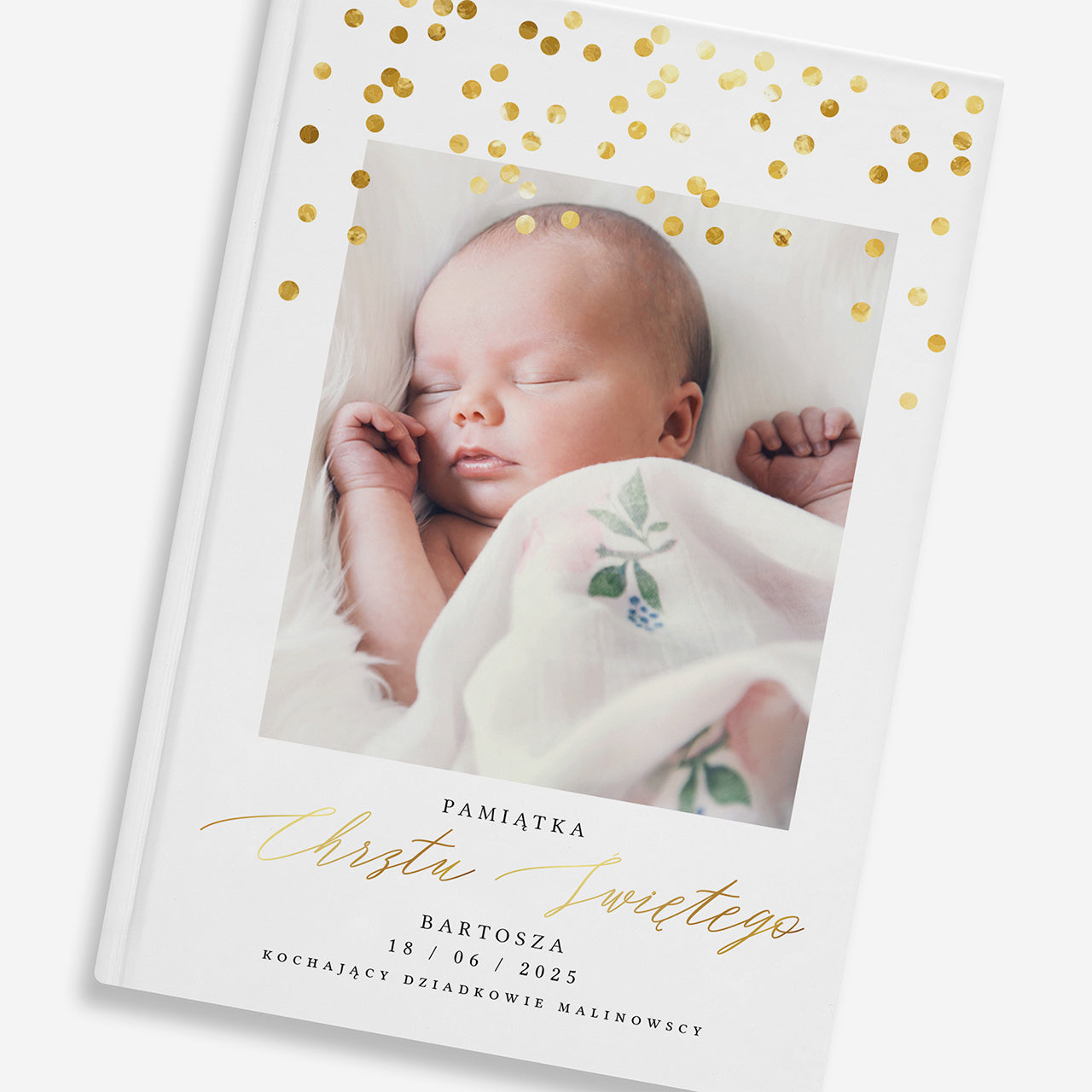 Biblia ze zdjęciem na prezent z okazji Chrztu Świętego
